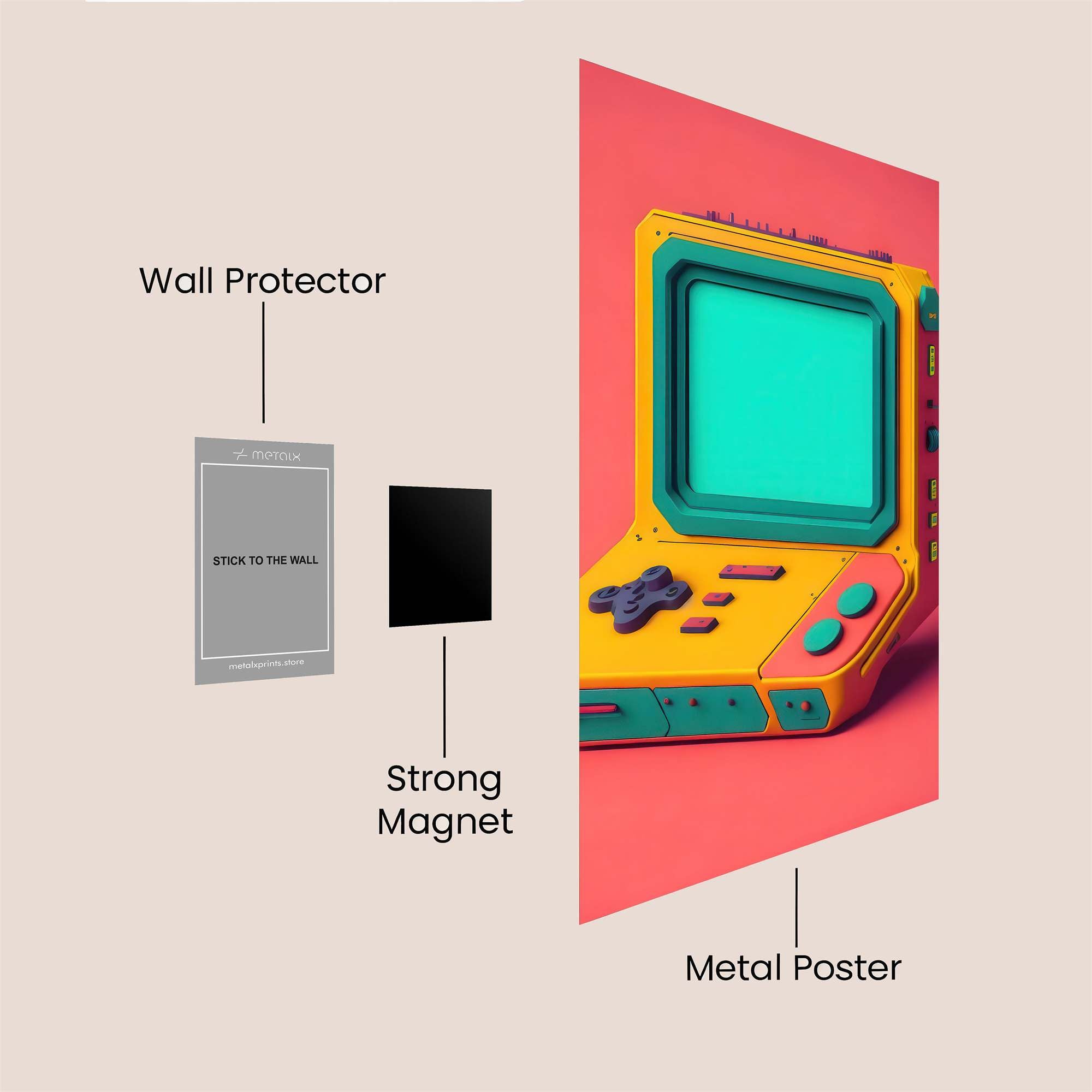 Gameboy Whimsy Safe Wall Magnetic / M