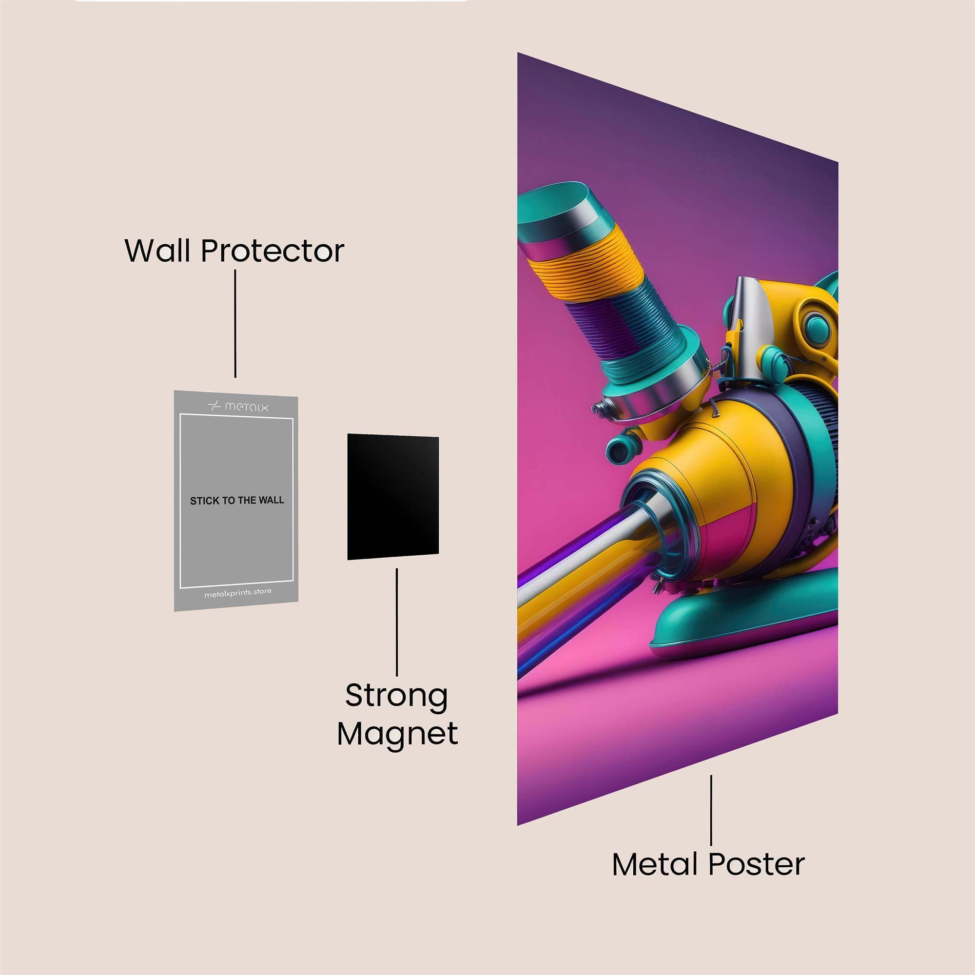Robot Whimsy Safe Wall Magnetic / M