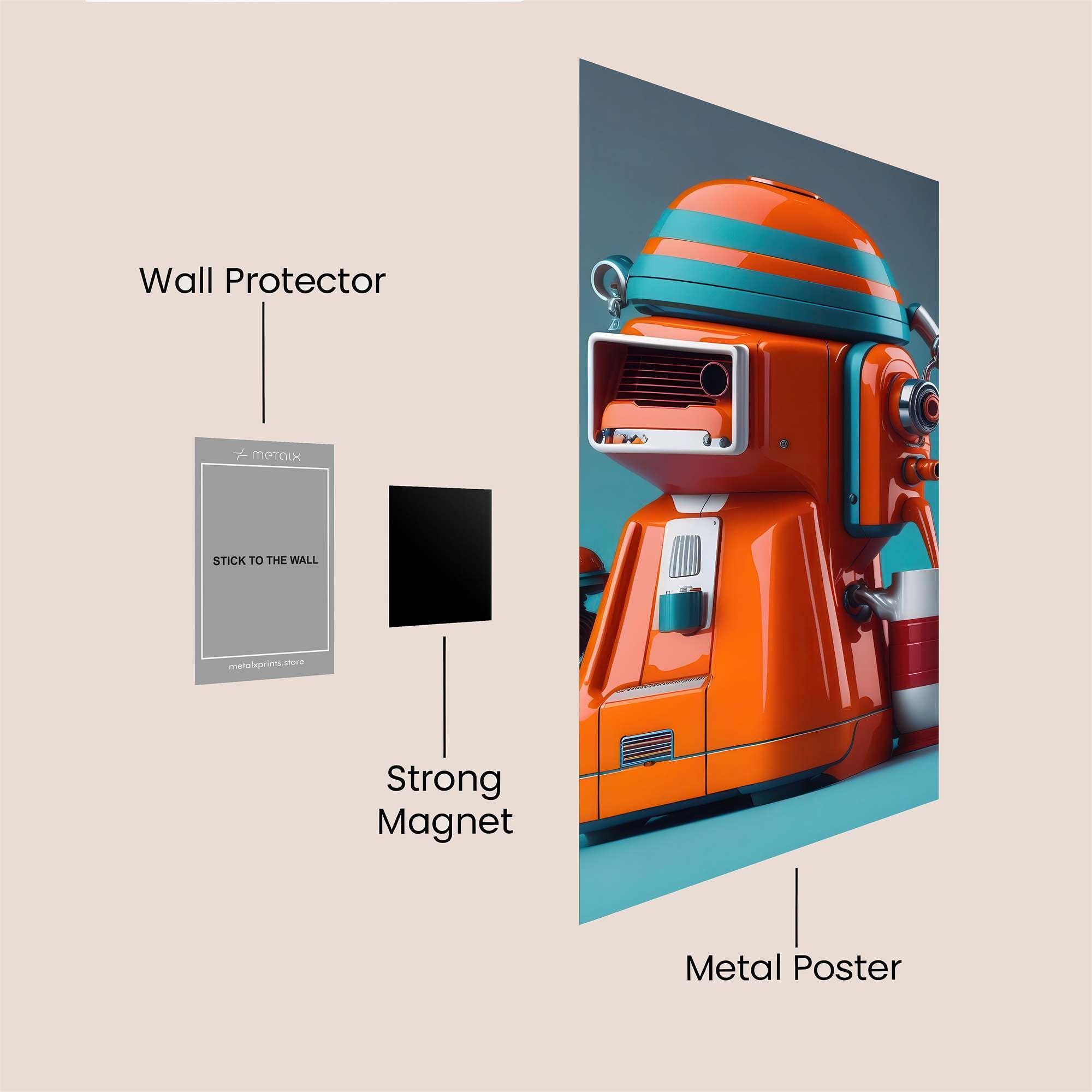 Robot Whimsy Safe Wall Magnetic / M