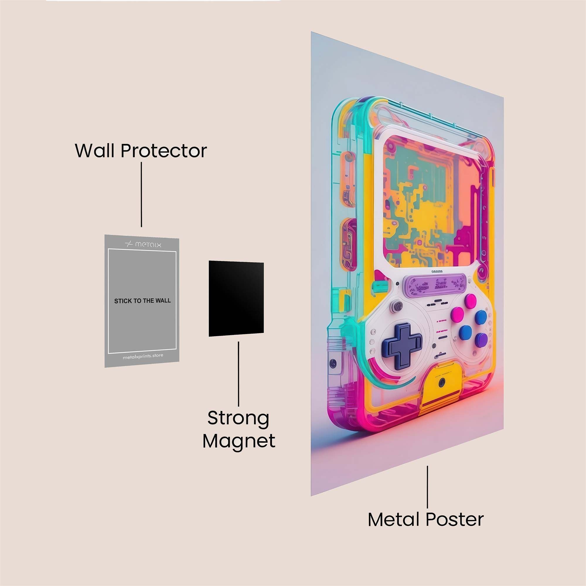 Gameboy Glow Safe Wall Magnetic / M