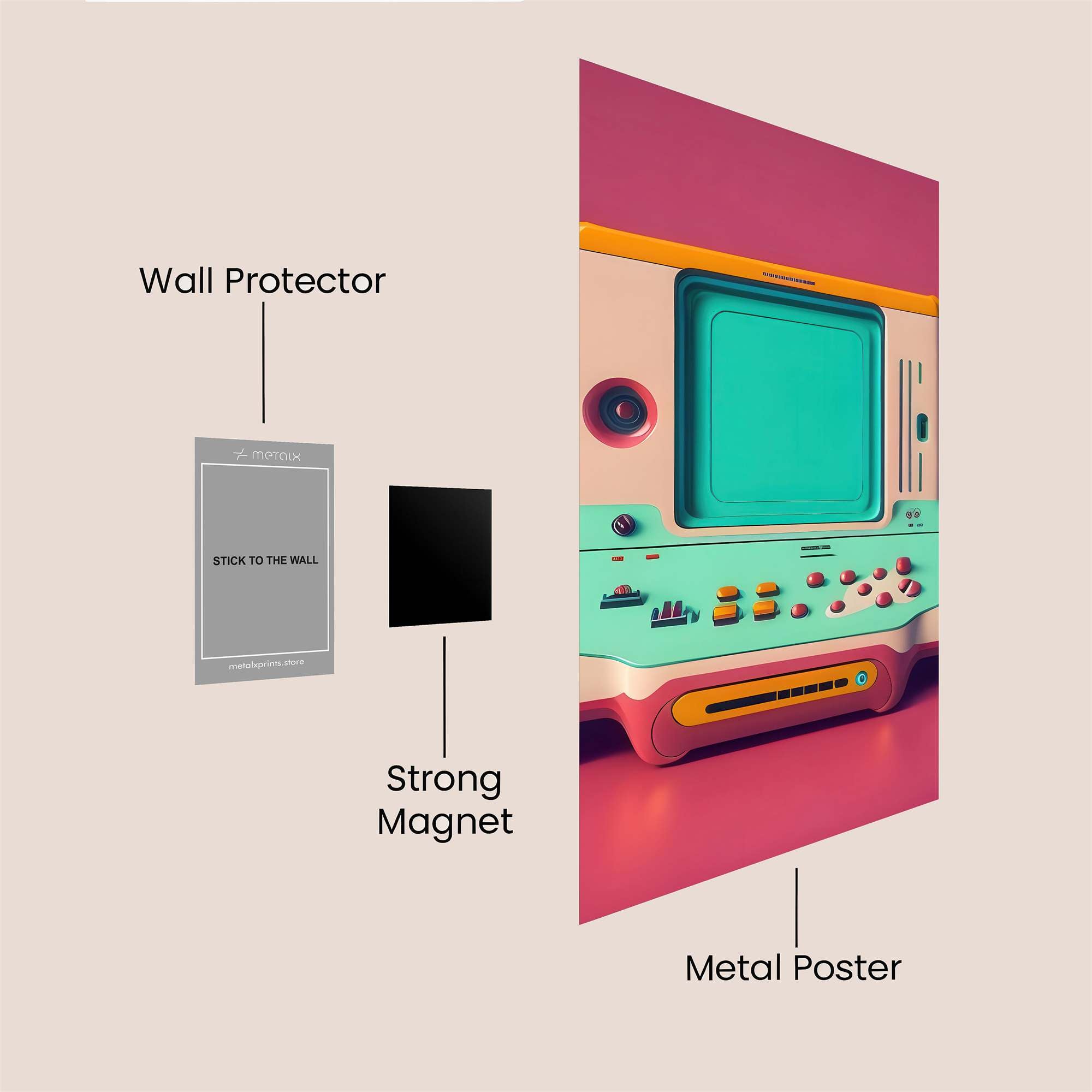 Gameboy Nostalgic Safe Wall Magnetic / M