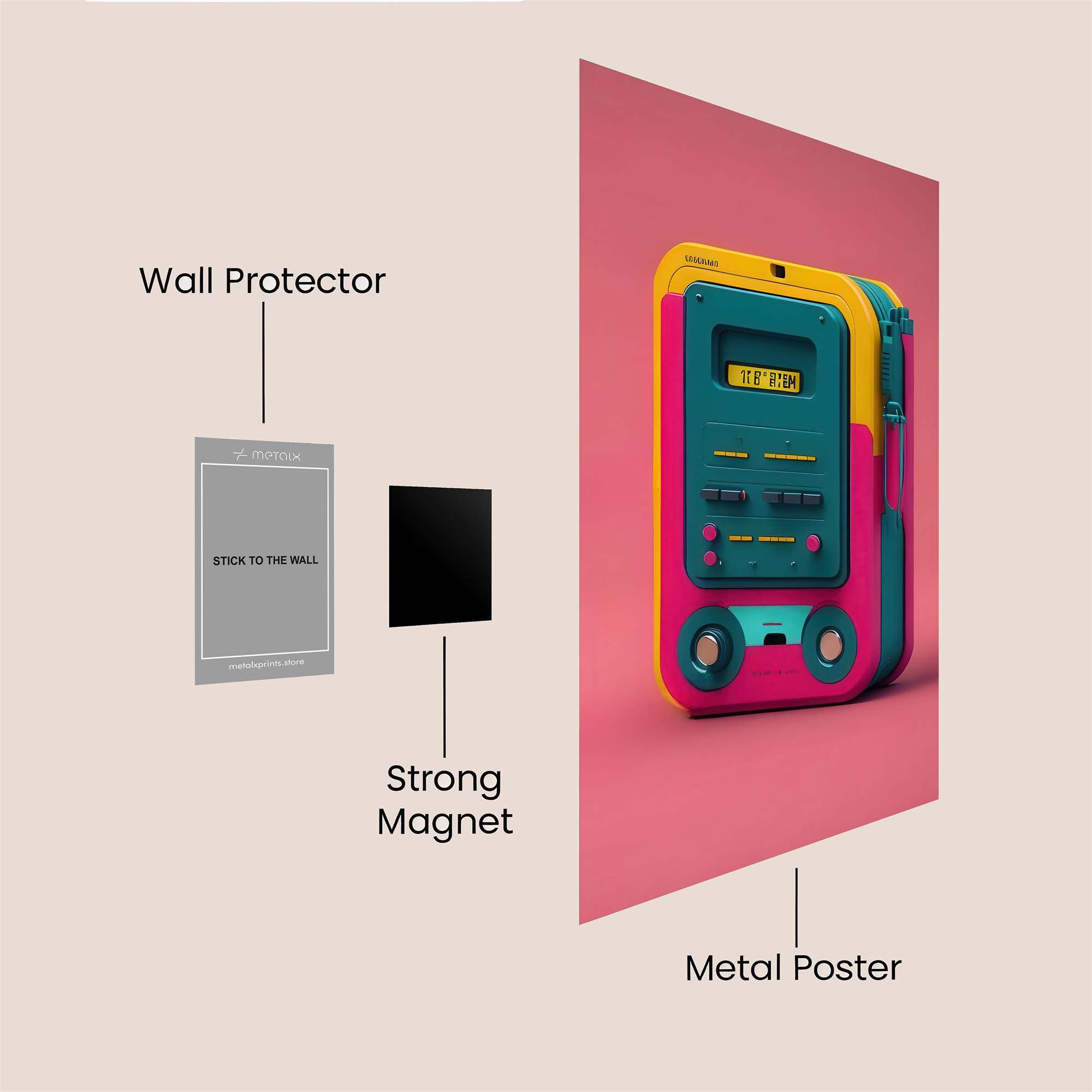 Walkman Whimsy Safe Wall Magnetic / M