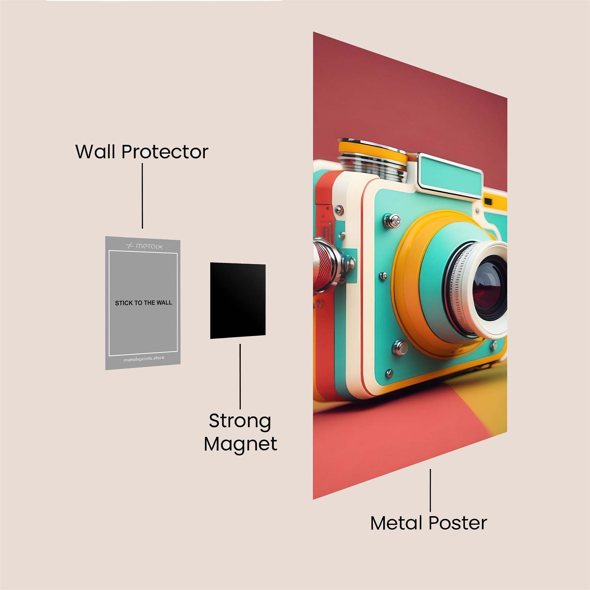 Retro Whimsy Safe Wall Magnetic / M