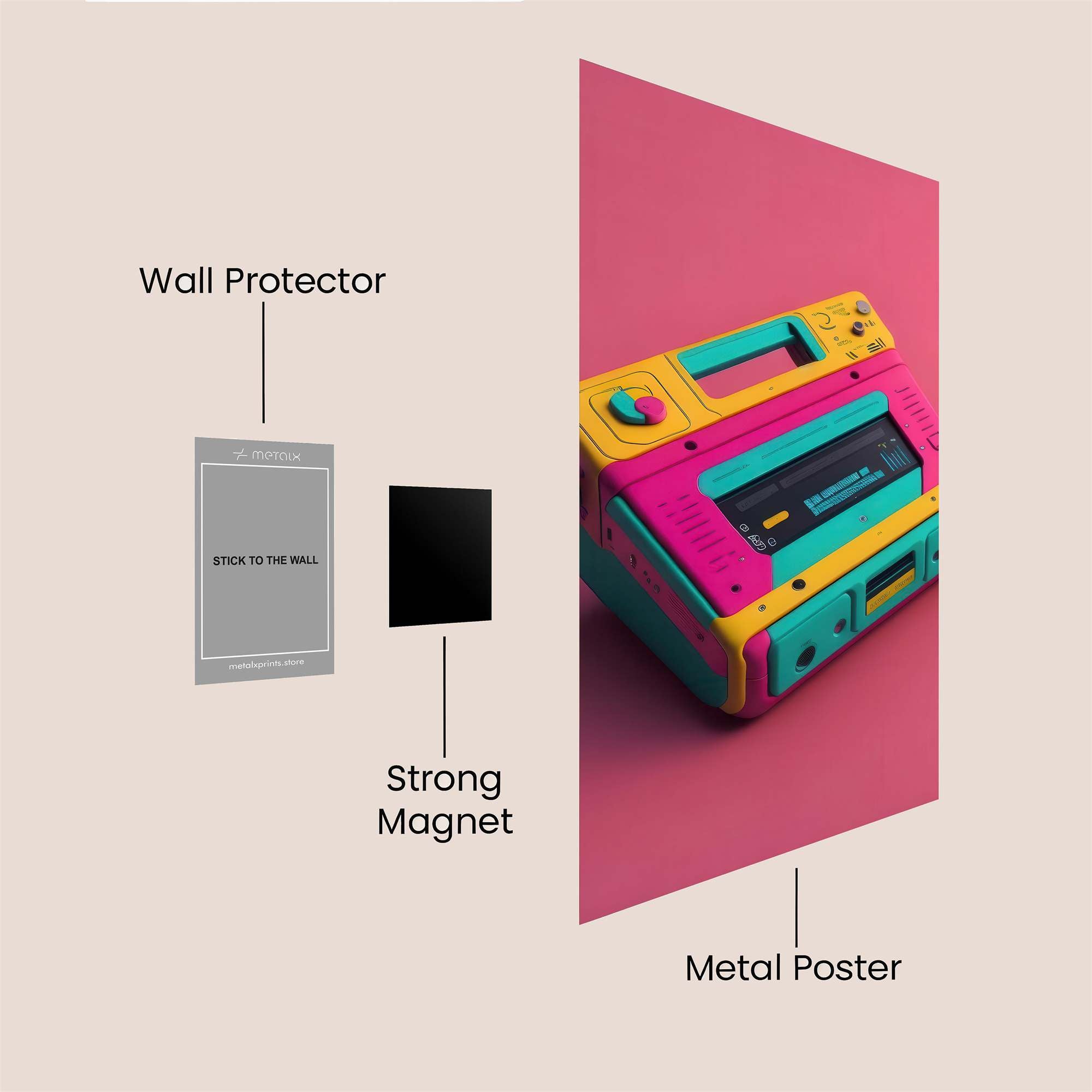 RetroVibes Safe Wall Magnetic / M