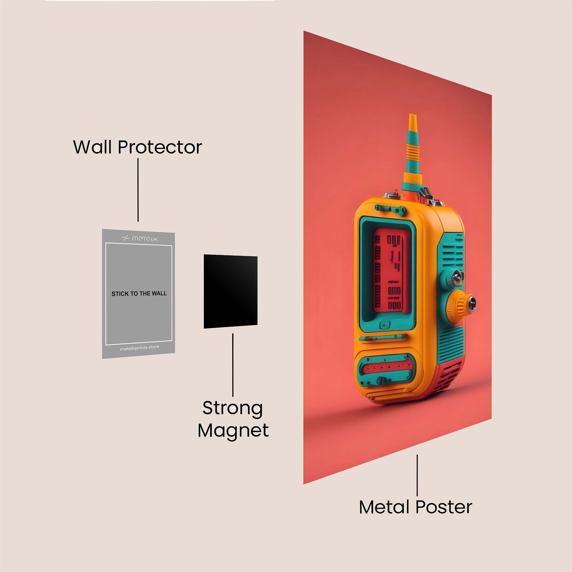 RetroVibe Safe Wall Magnetic / M
