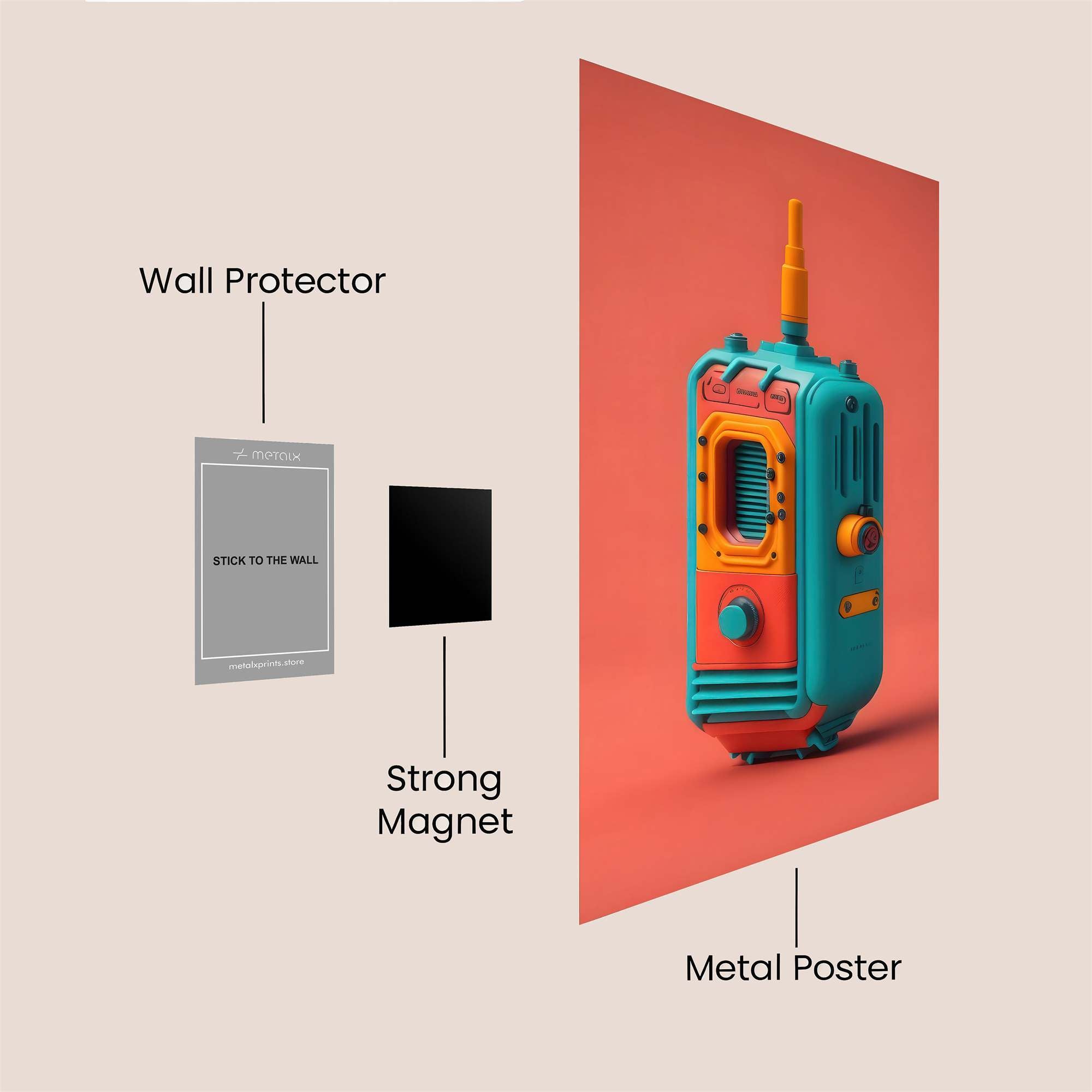 Radio Whimsy Safe Wall Magnetic / M