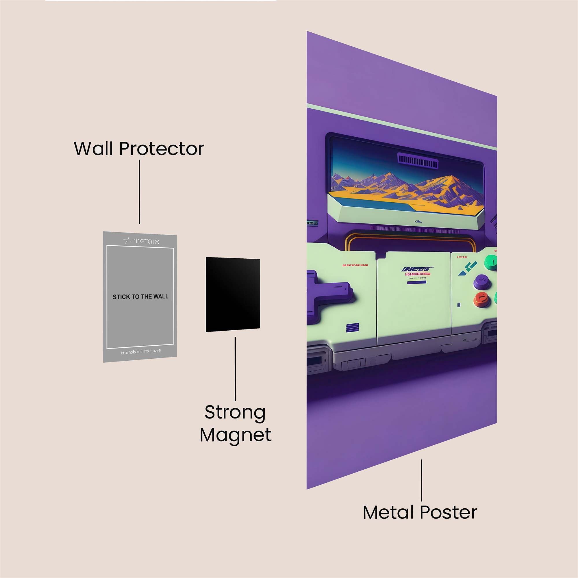 Pixelated Joy Safe Wall Magnetic / M