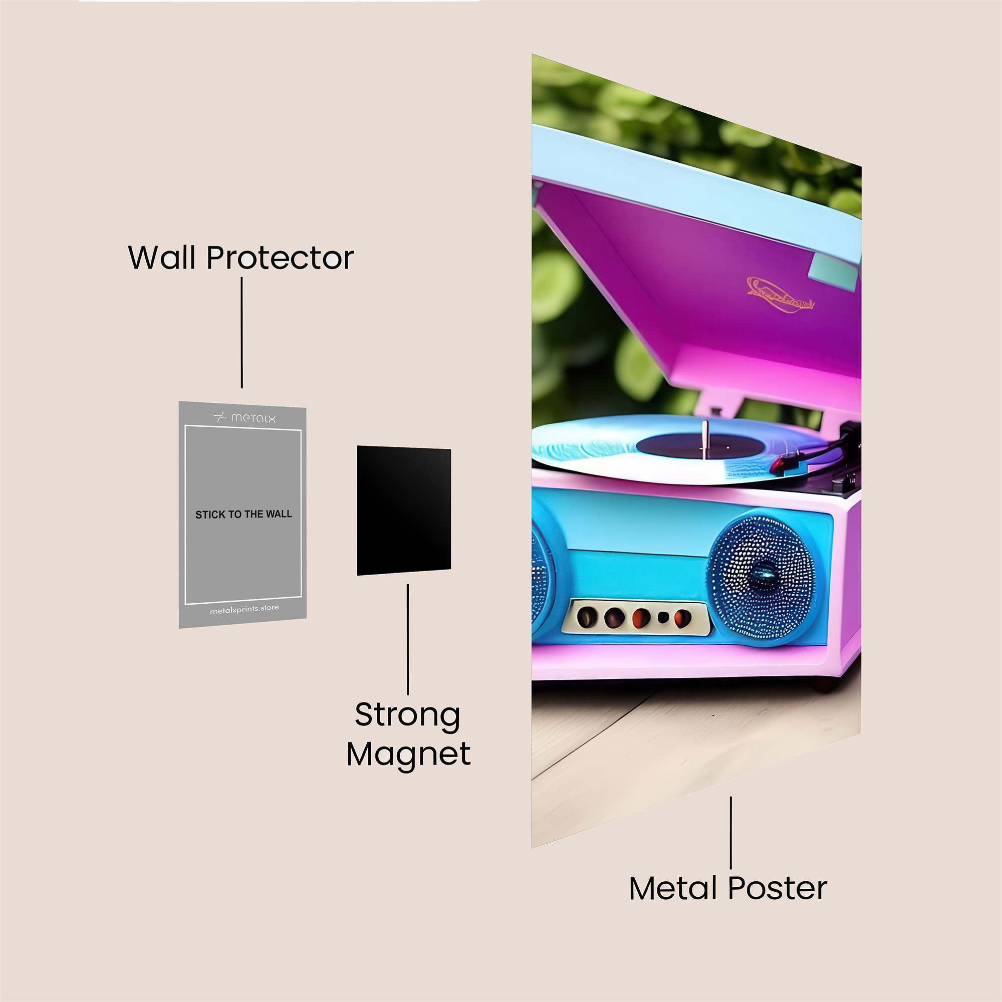 Turntable Tranquil Safe Wall Magnetic / M