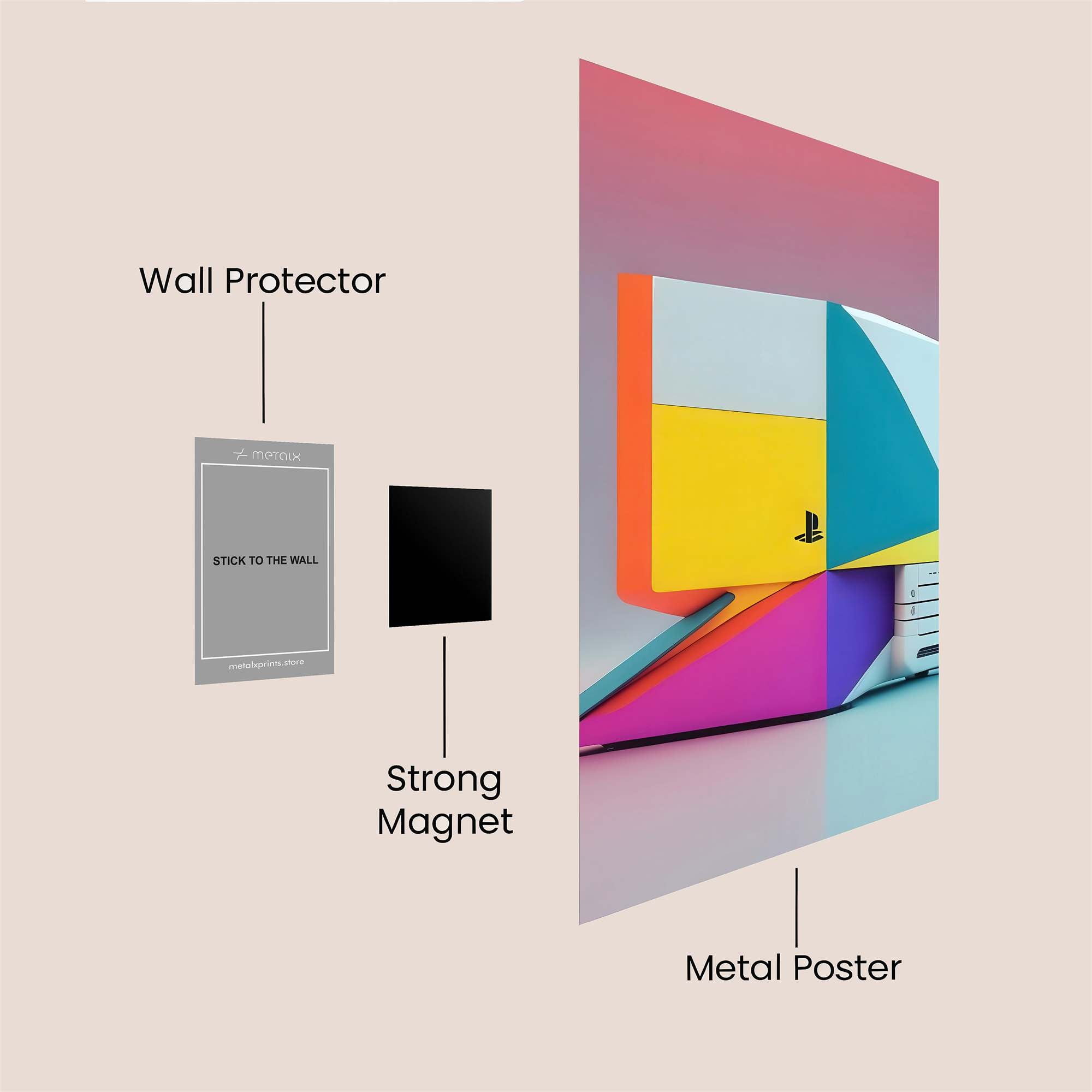PlayStation Kaleidoscope Safe Wall Magnetic / M