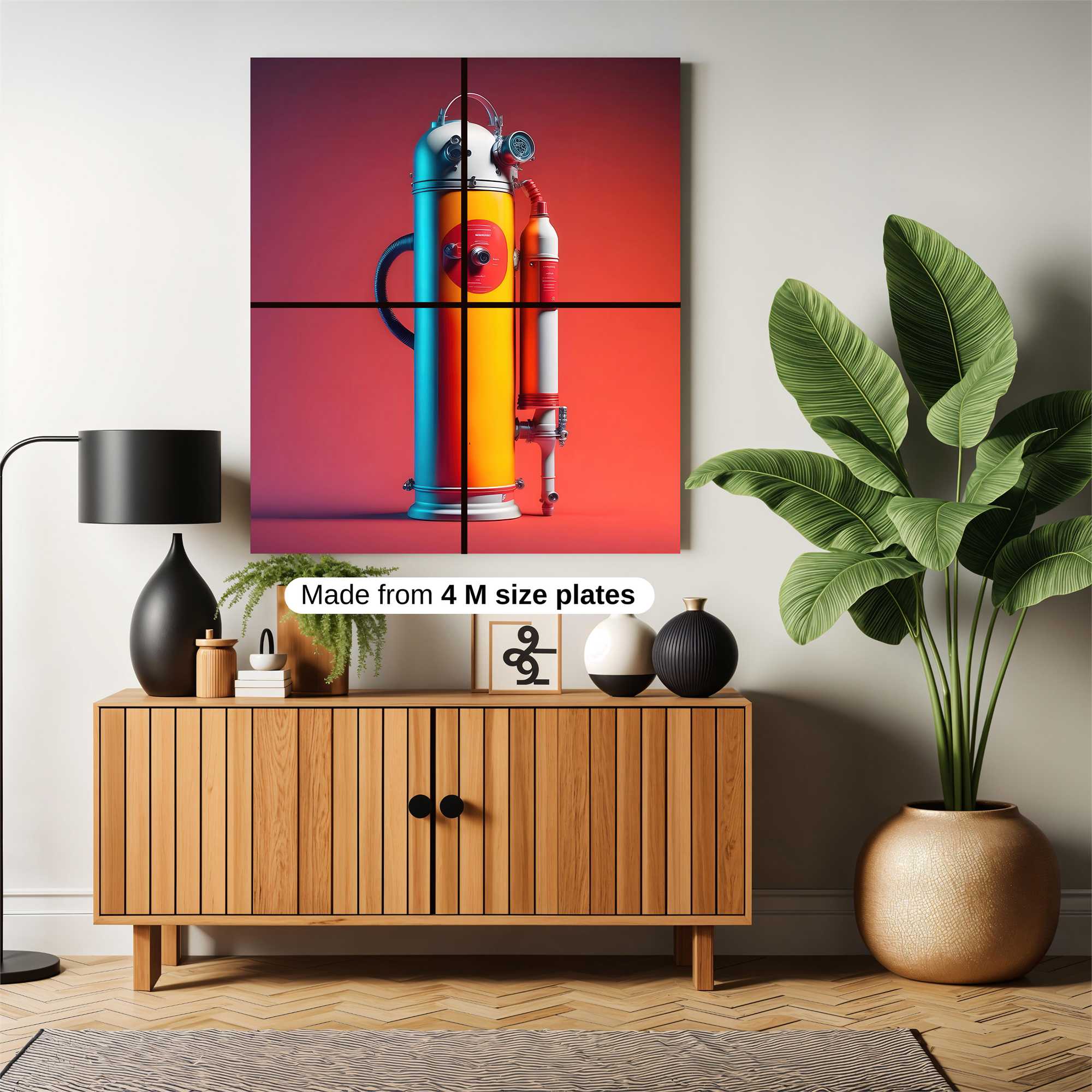 Retro Futuristic Safe Wall Magnetic / M