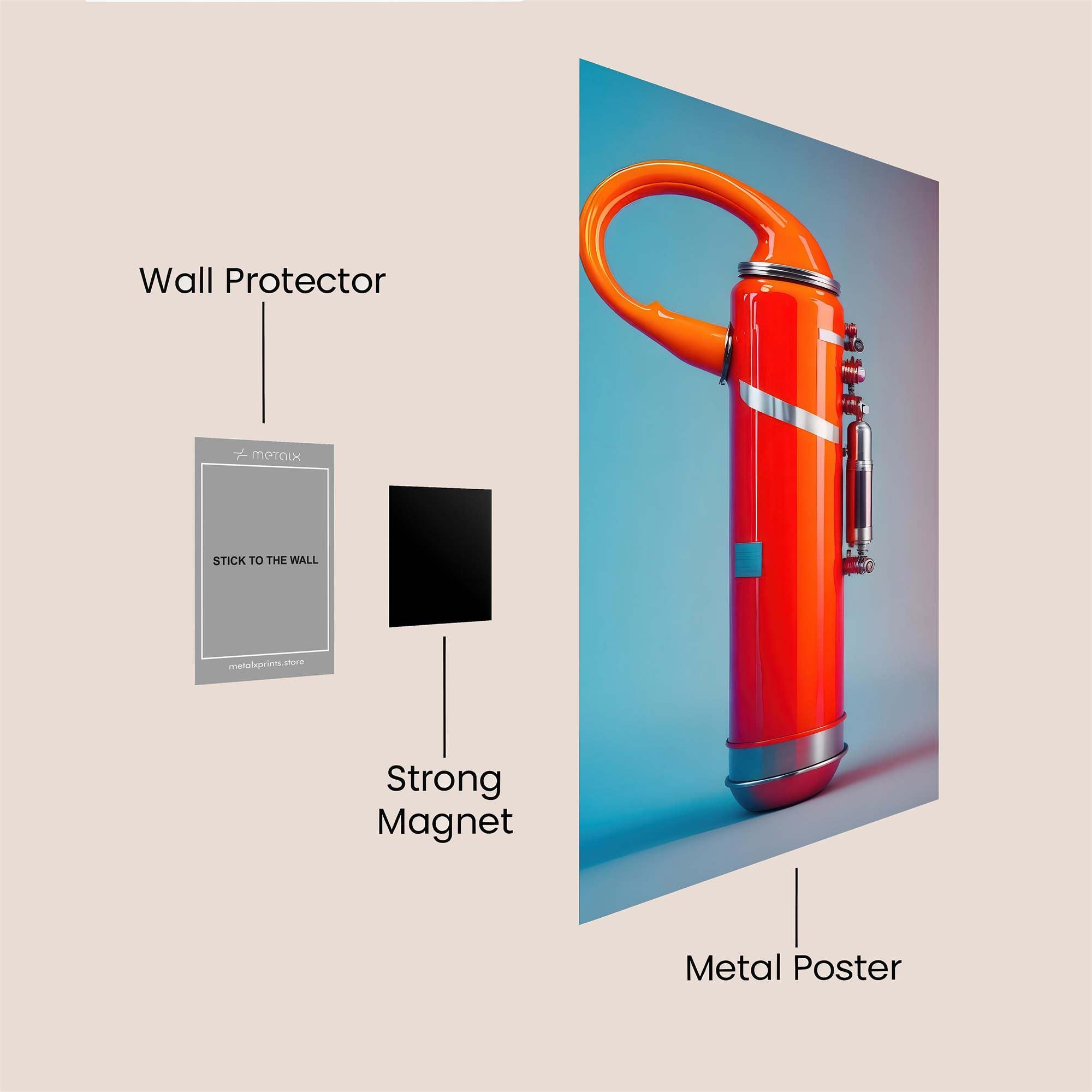 Fire Whimsy Safe Wall Magnetic / M