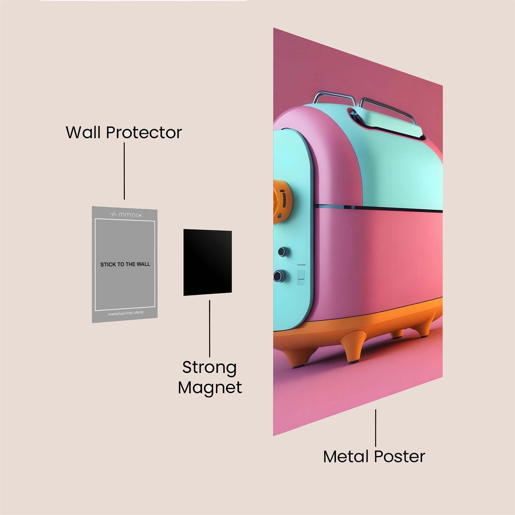 Toaster Dream Safe Wall Magnetic / M