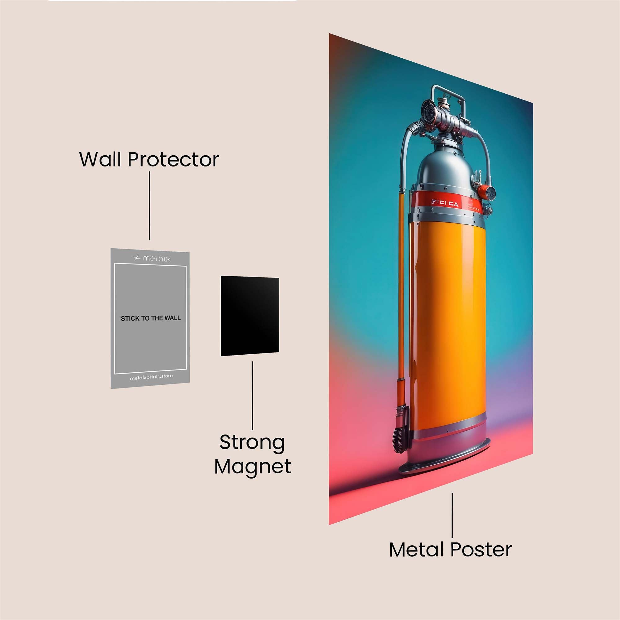 FireGuard Vibrant Safe Wall Magnetic / M