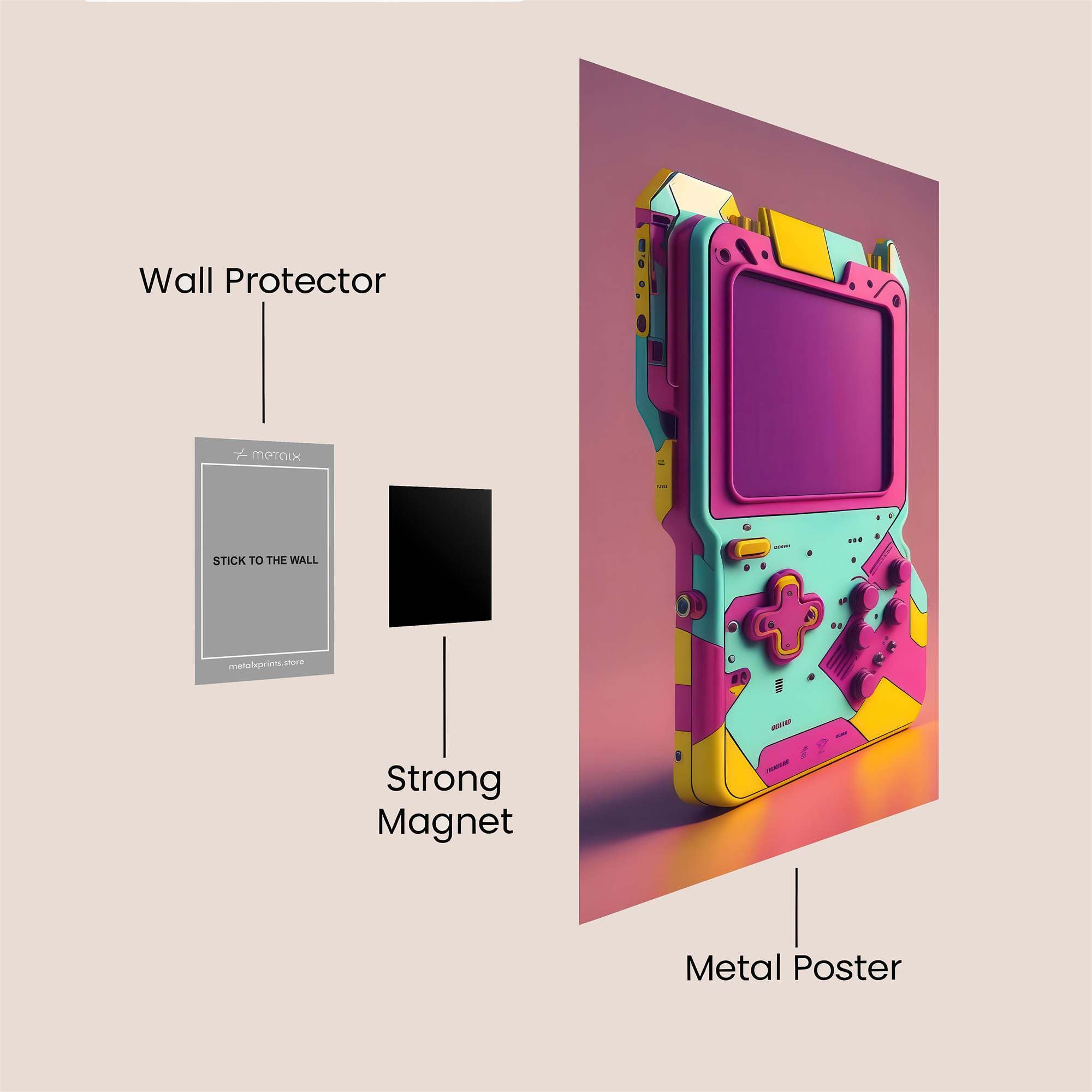 Gameboy Whimsy Safe Wall Magnetic / M
