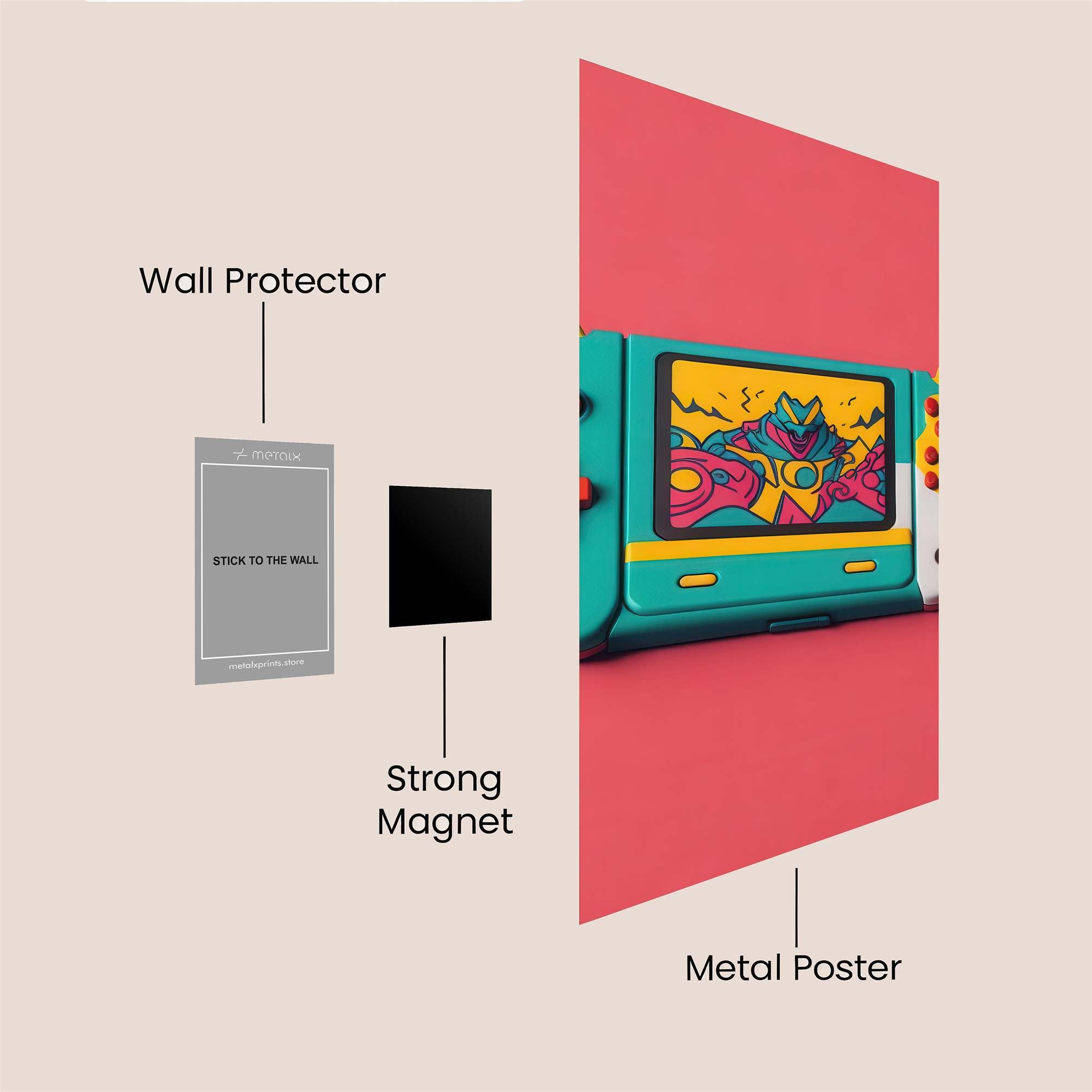 MonsterJoyful Safe Wall Magnetic / M