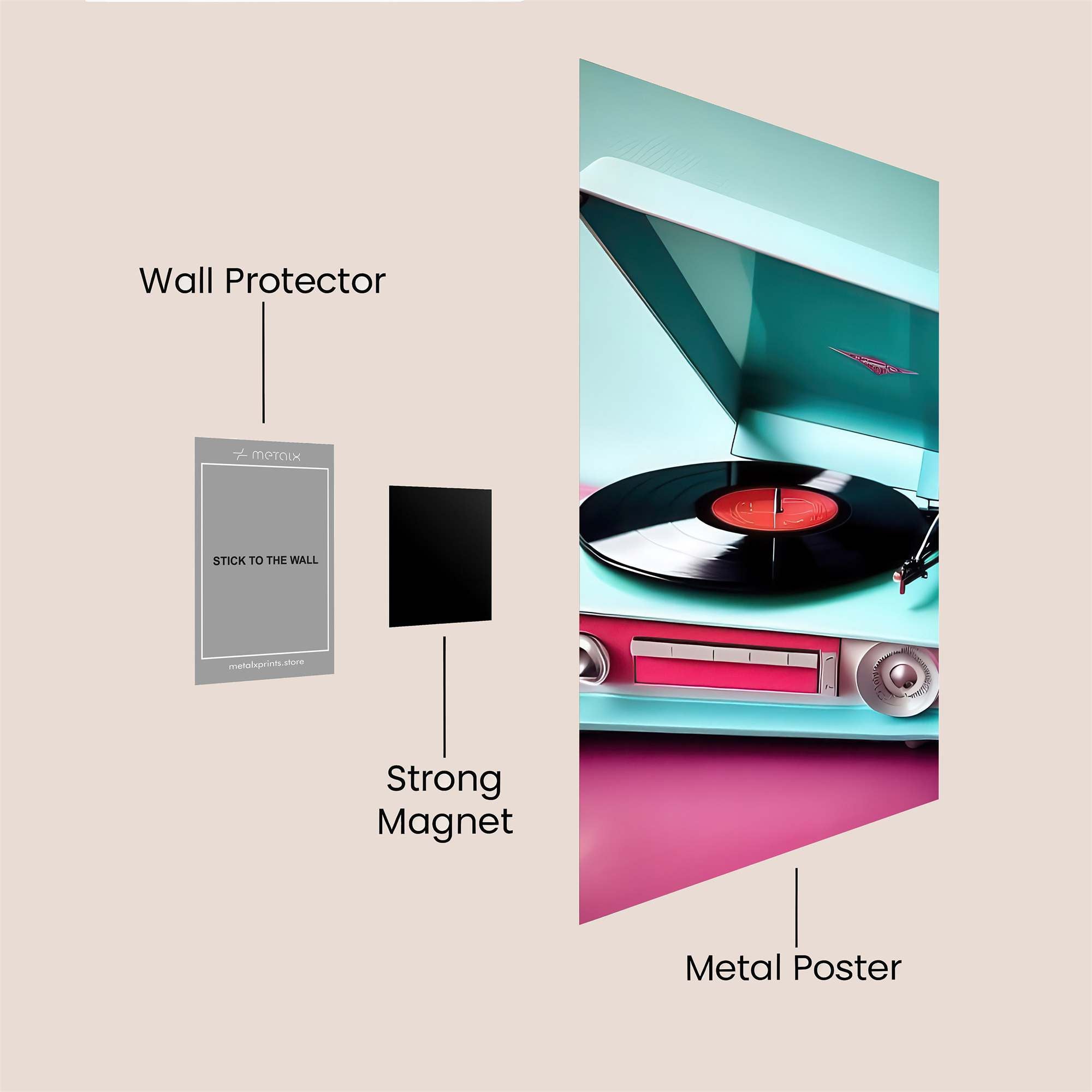 Turntable Tranquil Safe Wall Magnetic / M