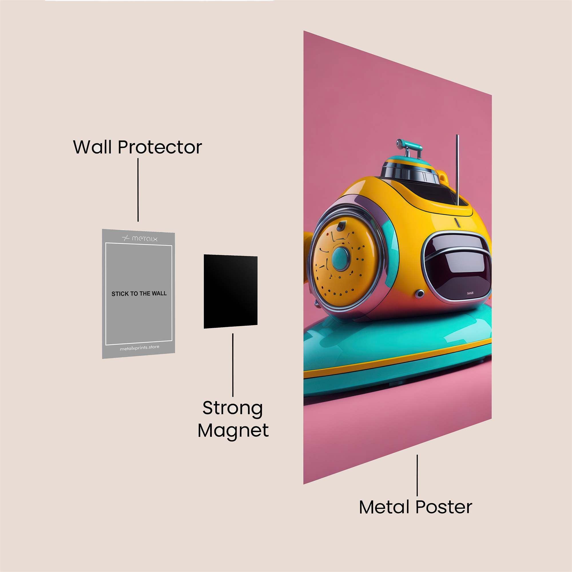 Robot Whimsy Safe Wall Magnetic / M