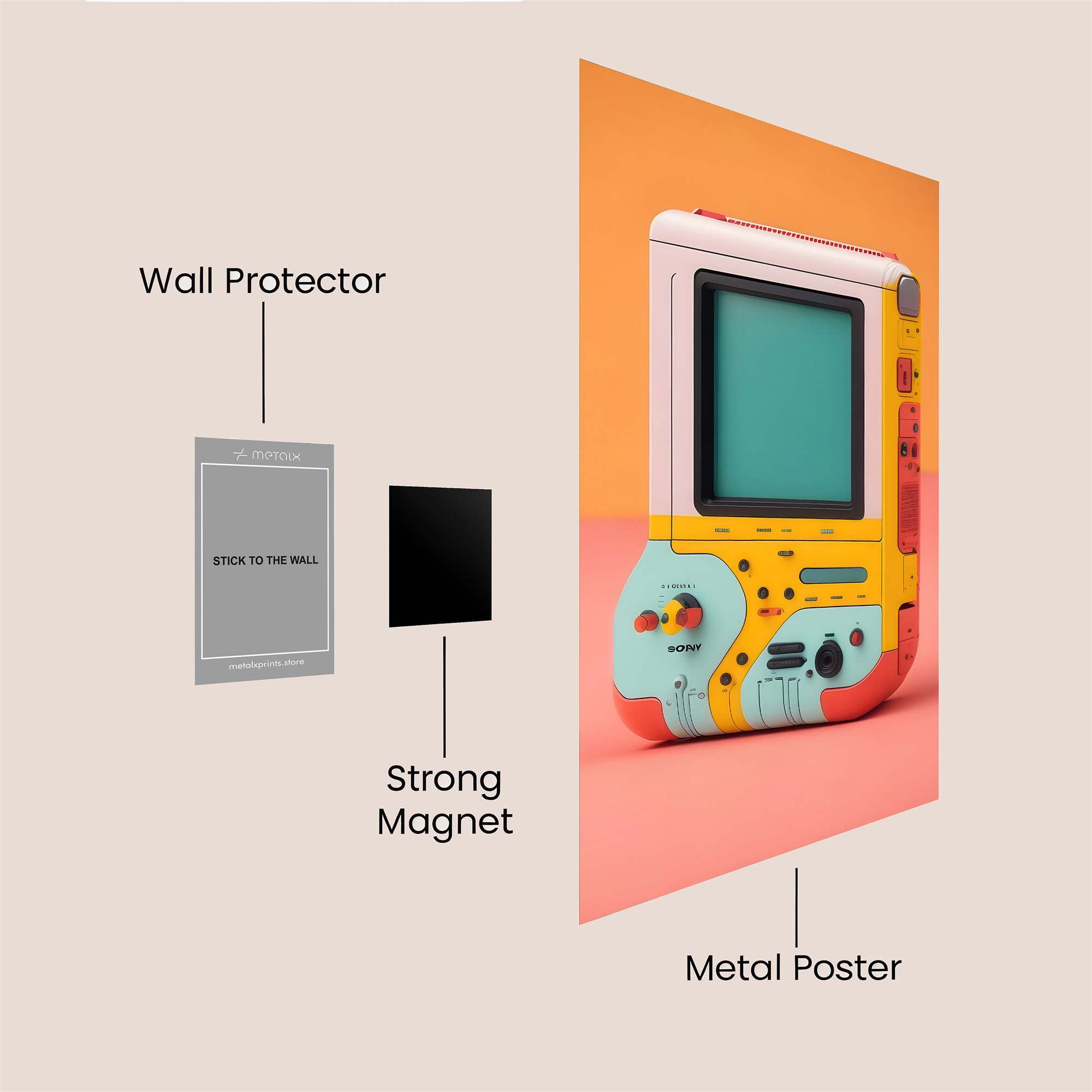 Gameboy Joyful Safe Wall Magnetic / M