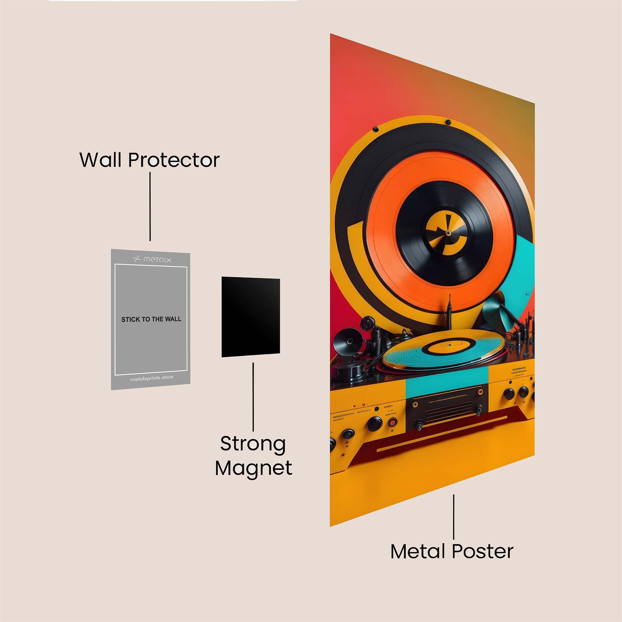 Turntable Tranquil Safe Wall Magnetic / M