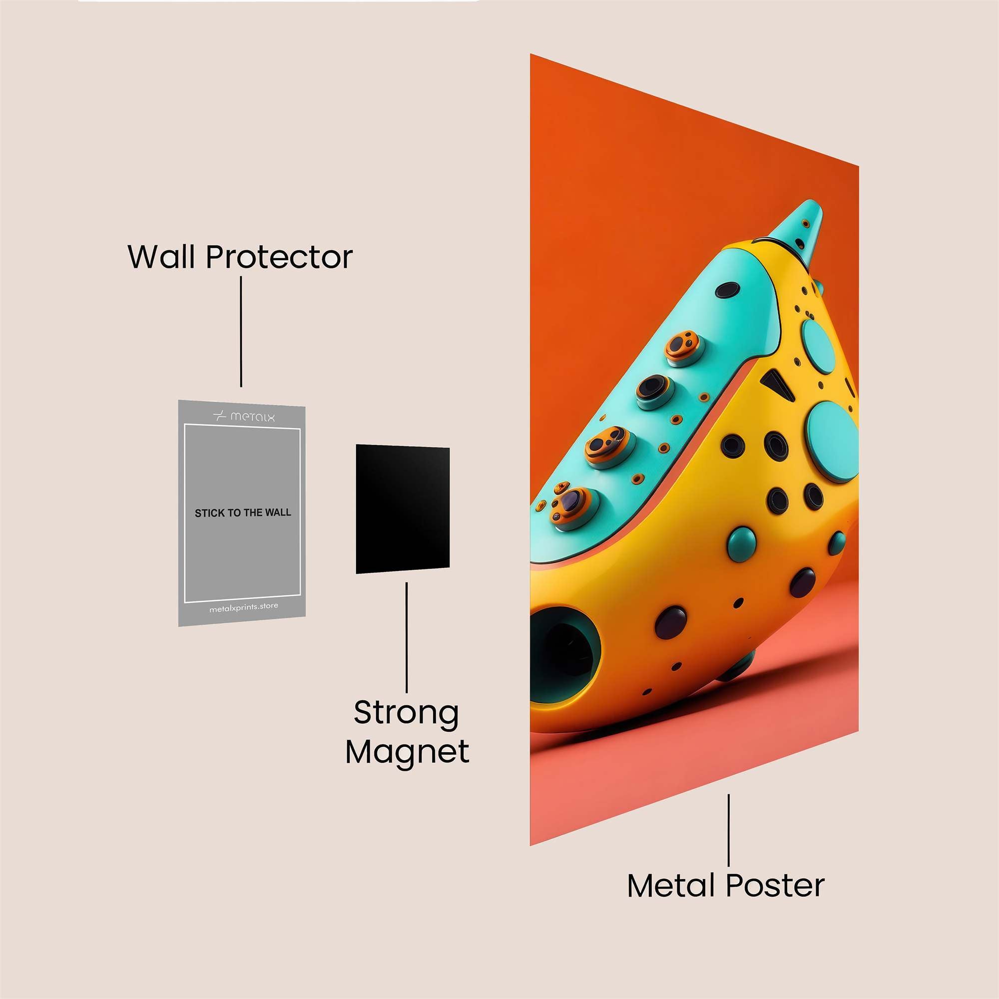 Whimsy Whistle Safe Wall Magnetic / M