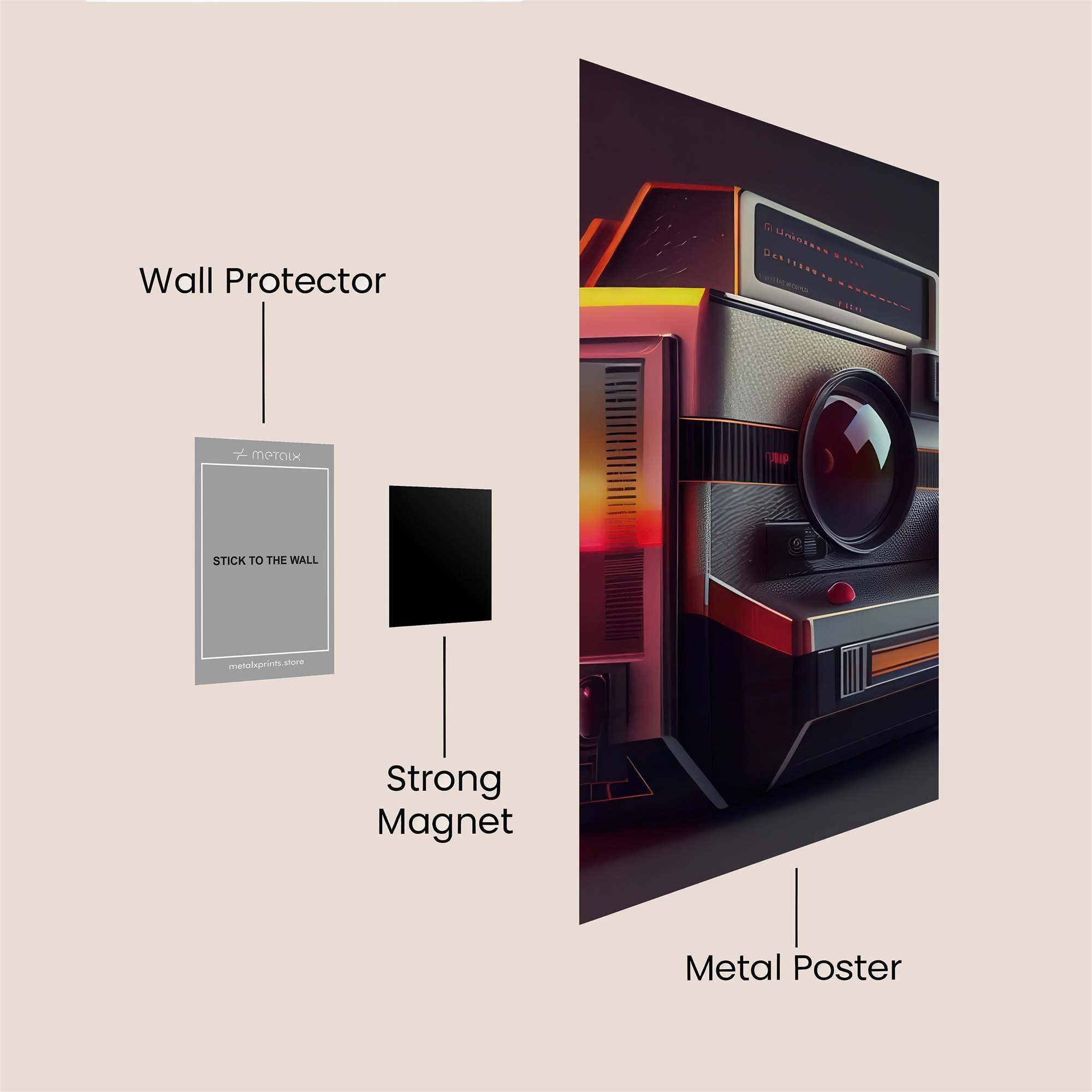 Polaroid Pulse Safe Wall Magnetic / M