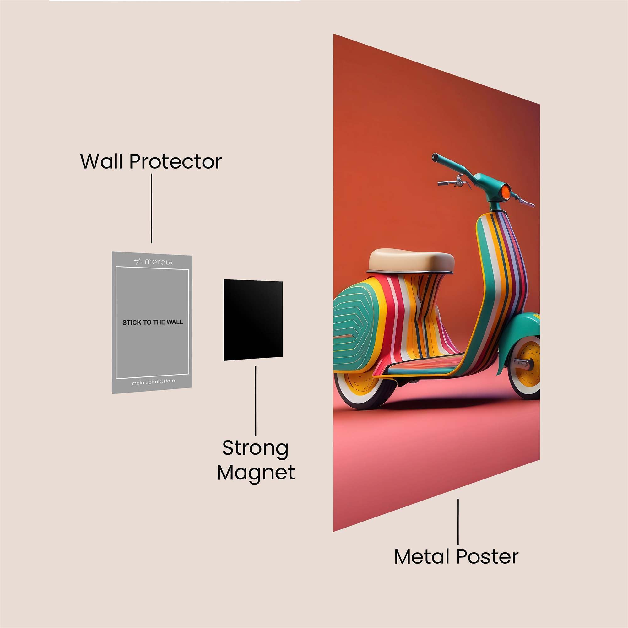 Scooter Vibrance Safe Wall Magnetic / M
