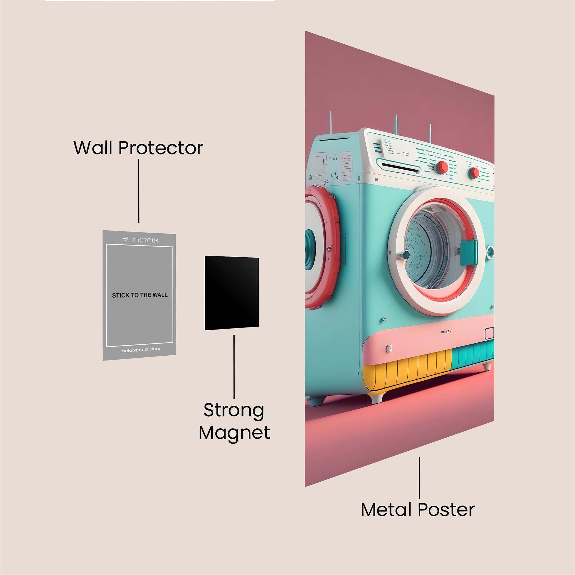 Wash Whimsy Safe Wall Magnetic / M