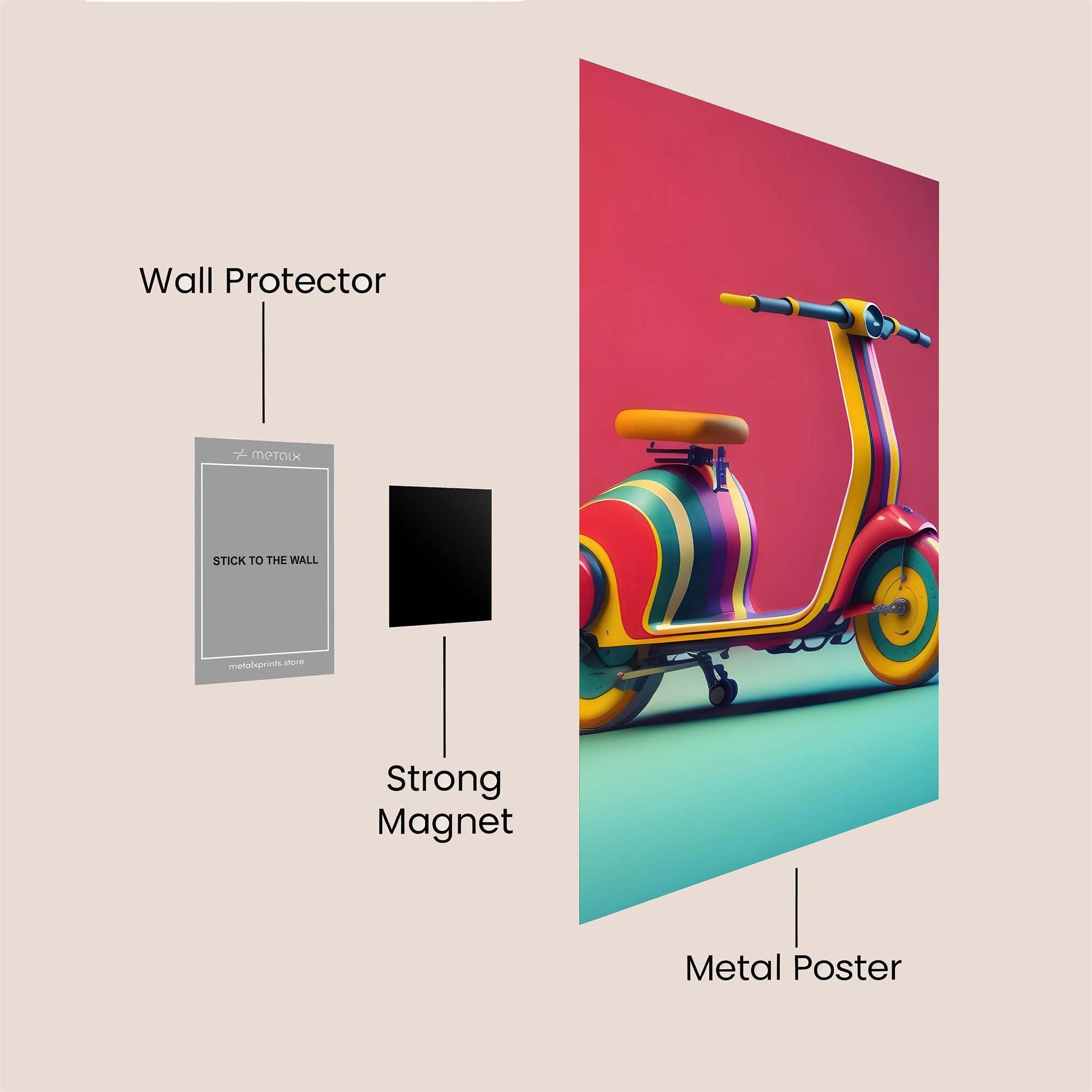 Vespa Vibrant Safe Wall Magnetic / M