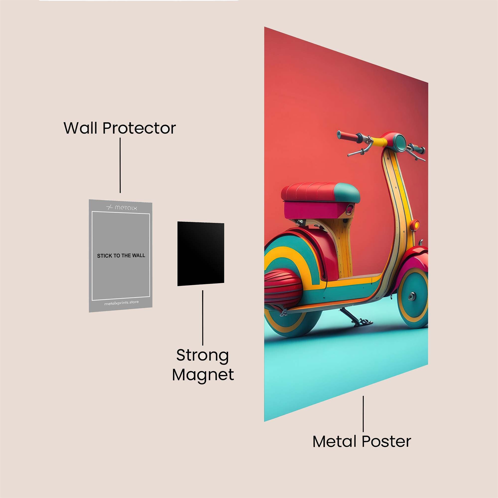 Vespa Vibrant Safe Wall Magnetic / M