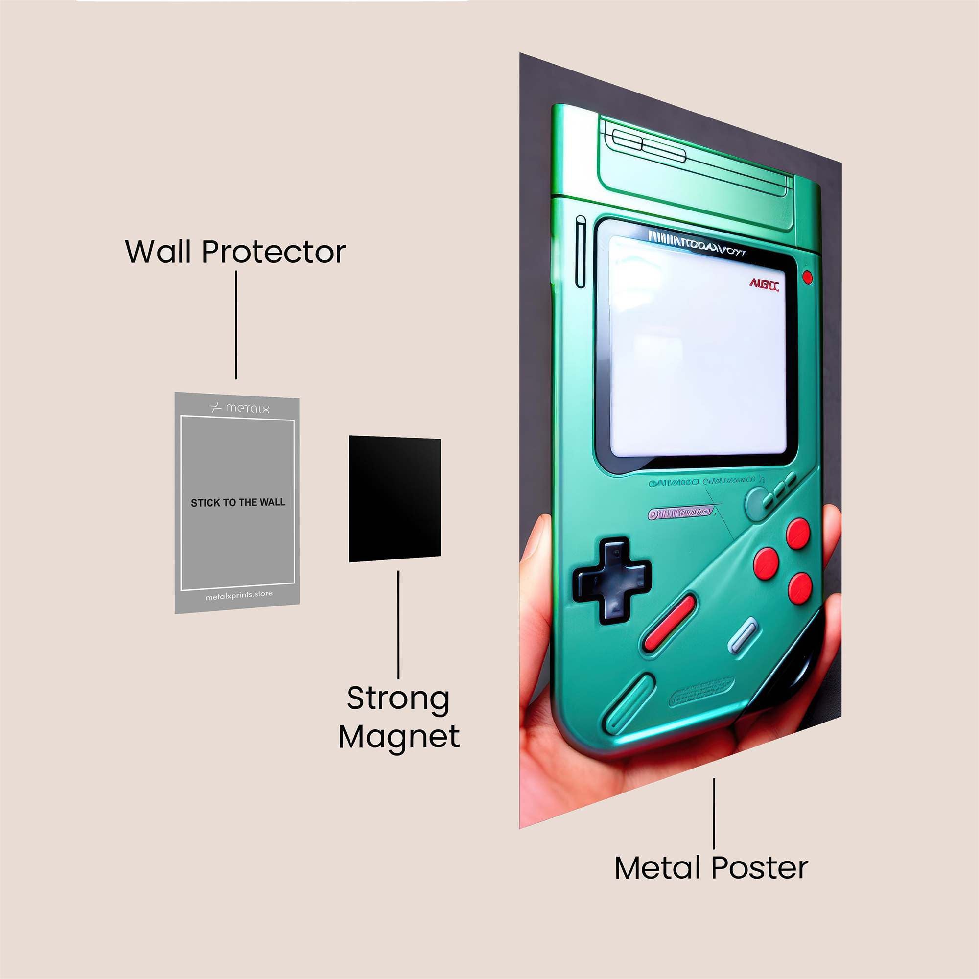 Gameboy Nostalgic Safe Wall Magnetic / M