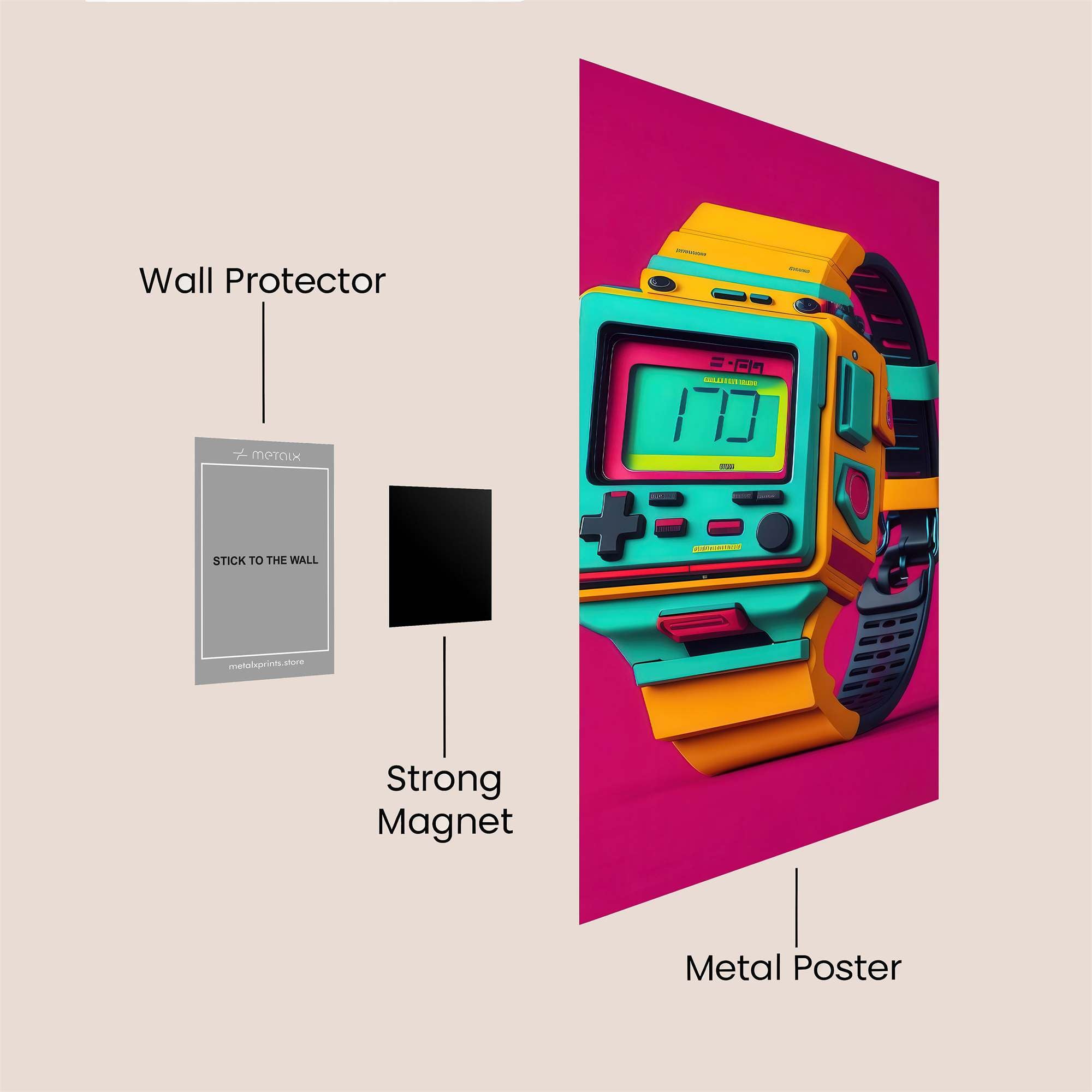 Gameboy Glee Safe Wall Magnetic / M