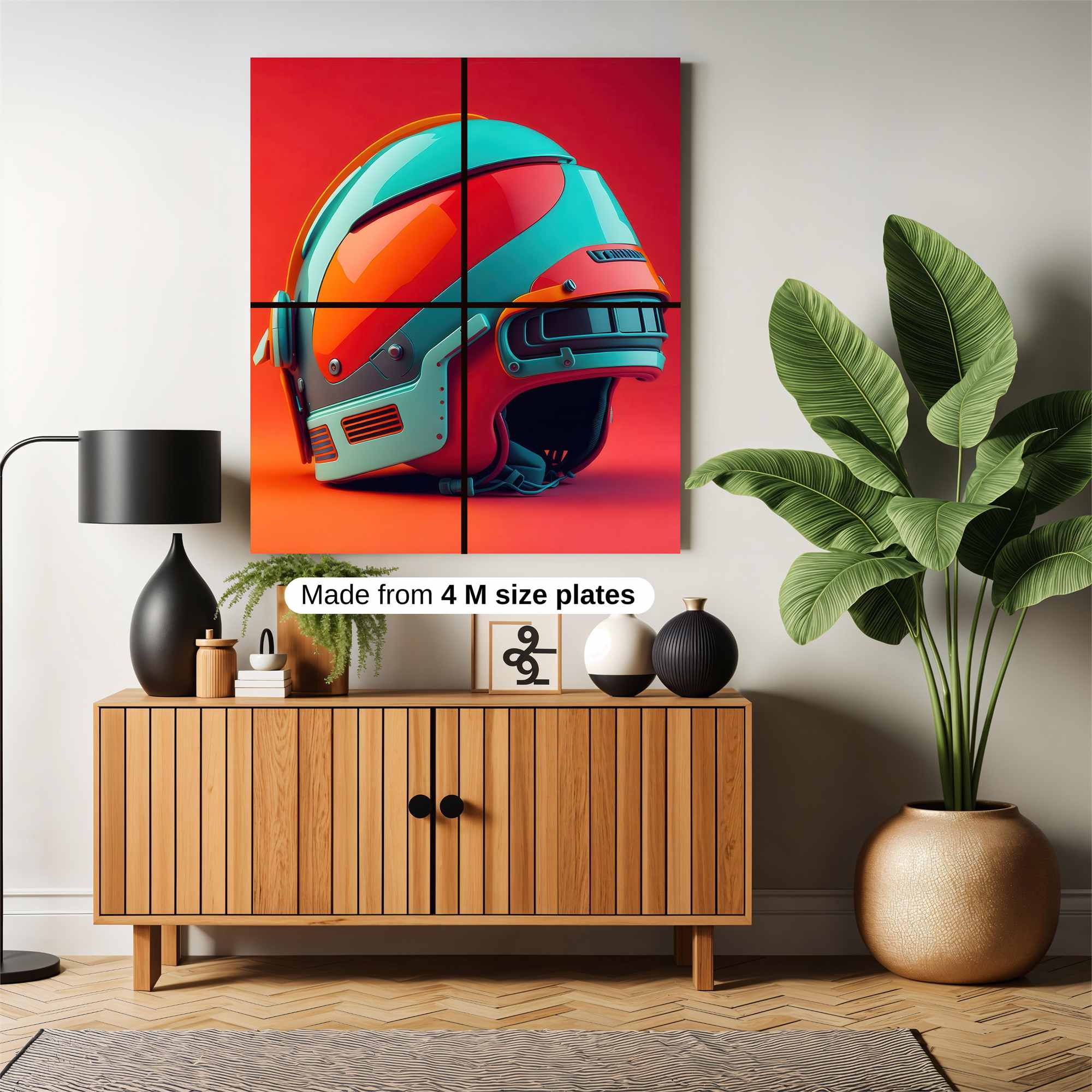Helmet Vibrant Safe Wall Magnetic / M
