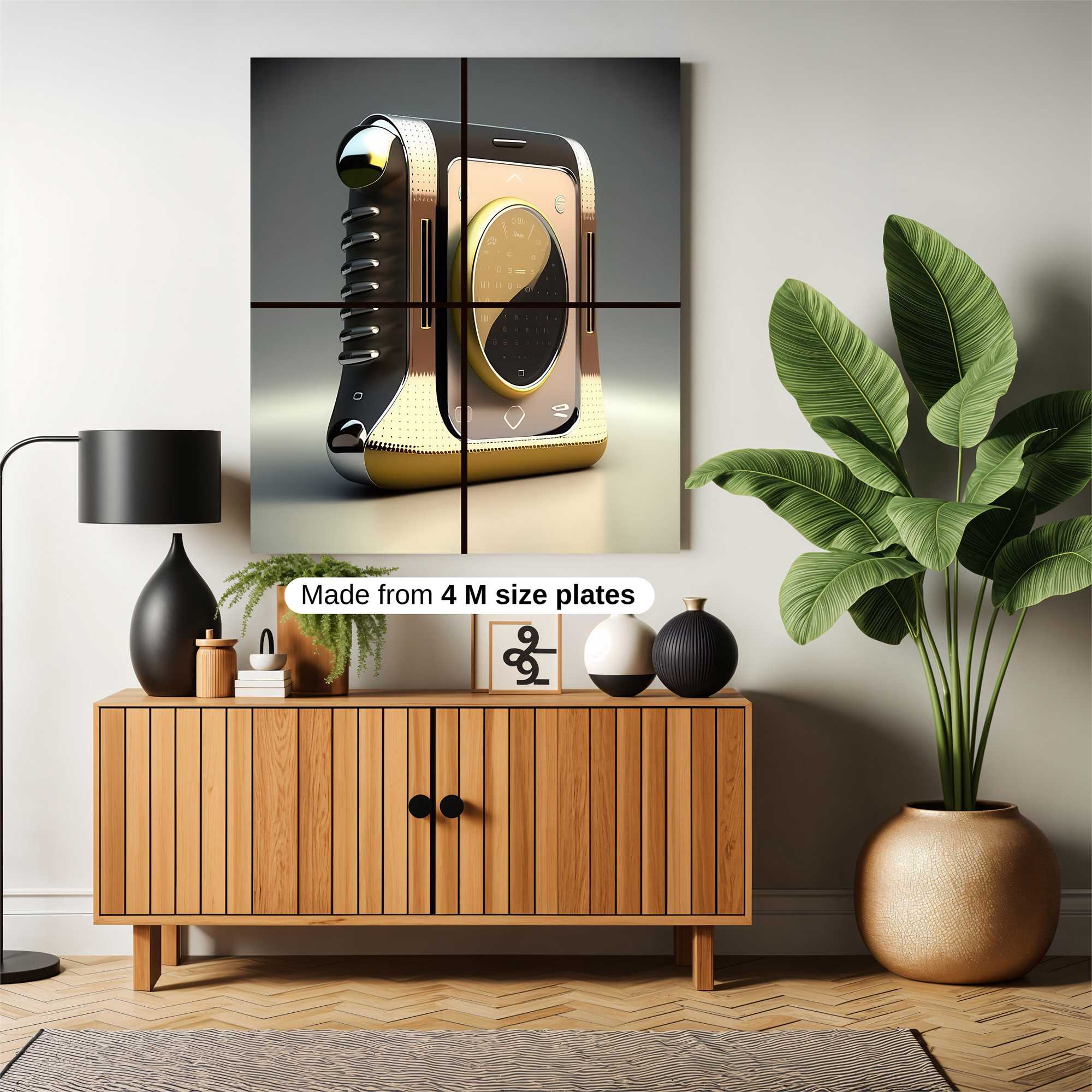 Retro Futuristic Safe Wall Magnetic / M