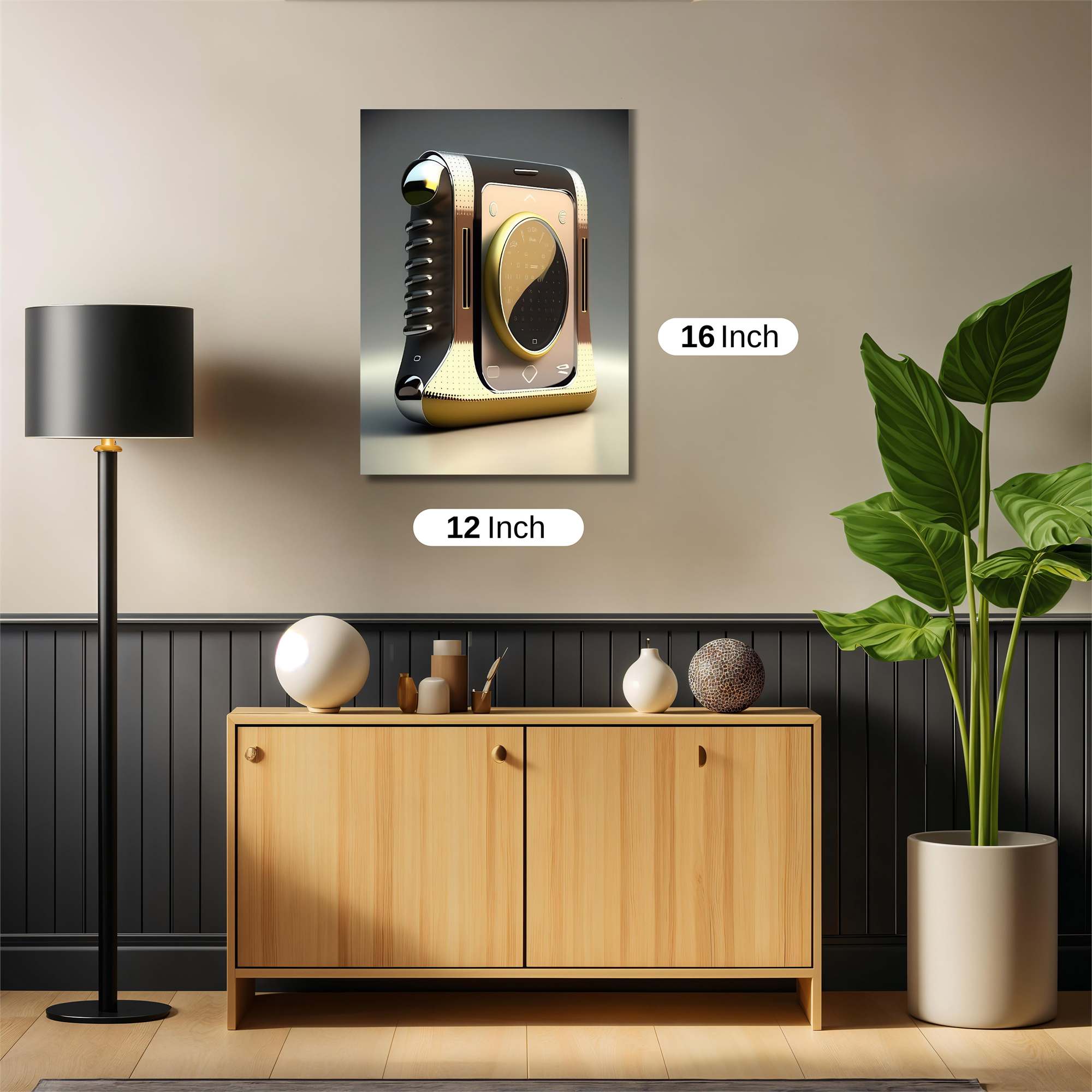 Retro Futuristic Safe Wall Magnetic / M