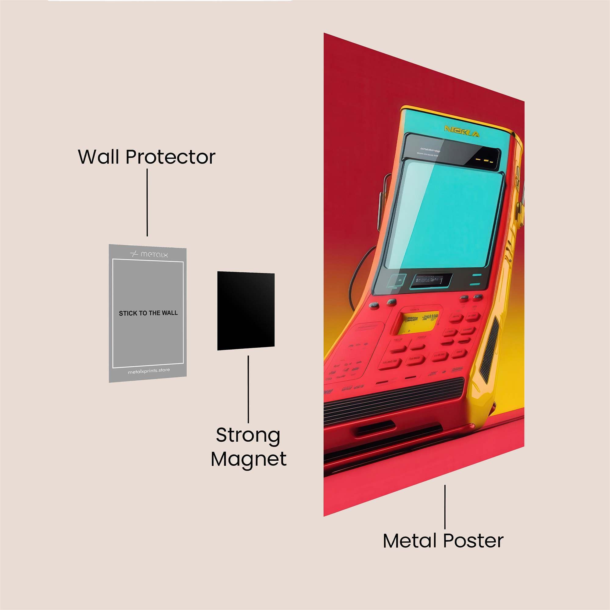 Gameboy Retro Safe Wall Magnetic / M