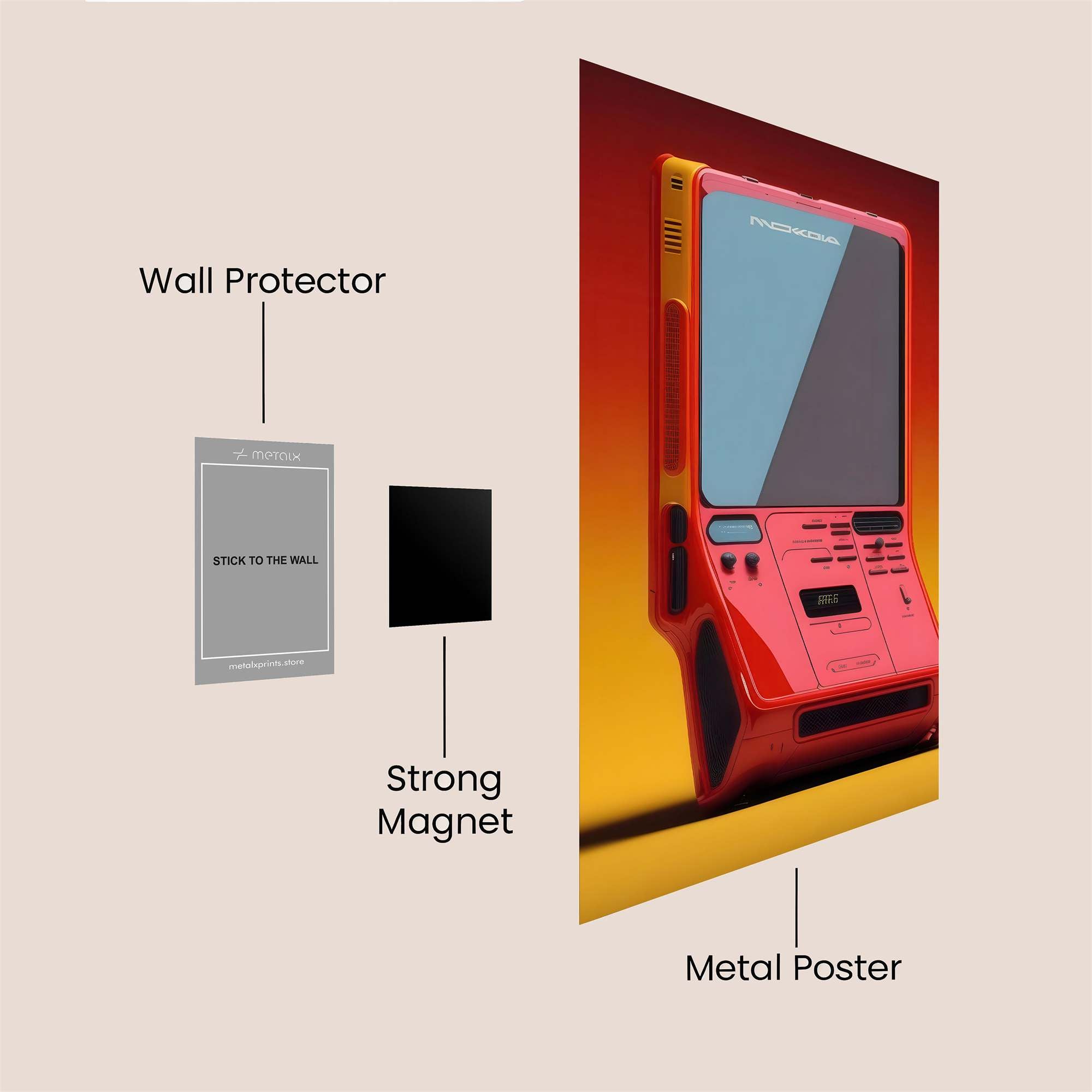 Neon Vibe Safe Wall Magnetic / M