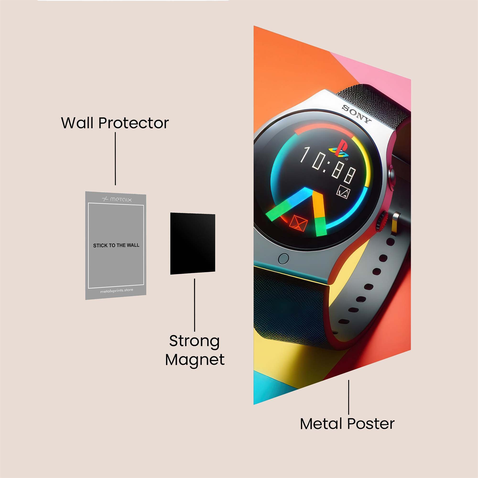 PlayStation Retro Safe Wall Magnetic / M