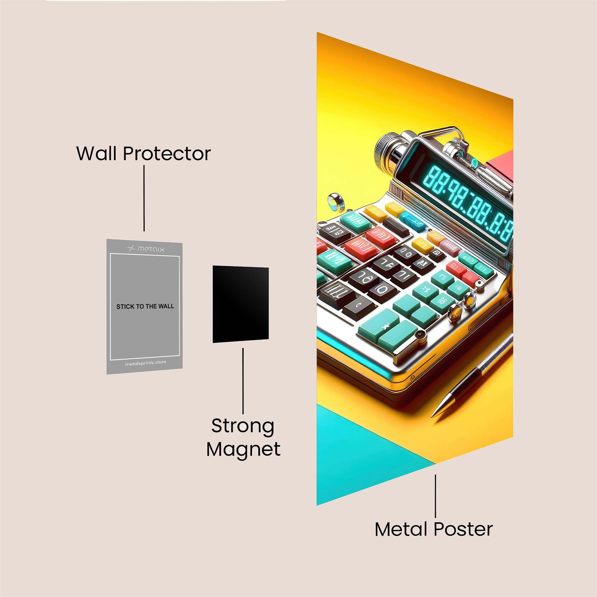 Retro Futuristic Safe Wall Magnetic / M