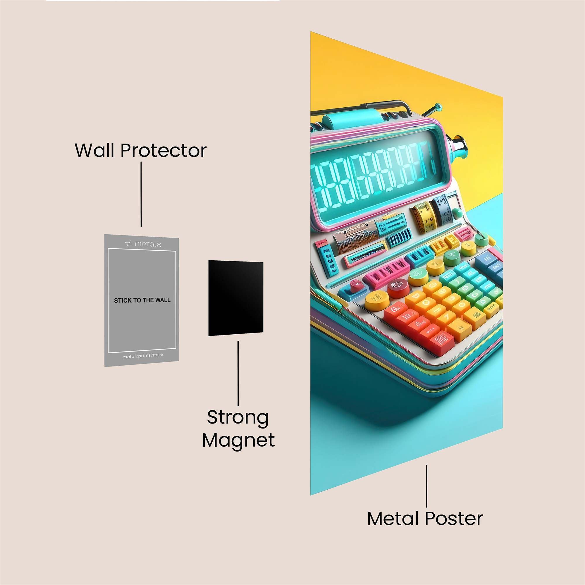 Calculator Whimsy Safe Wall Magnetic / M