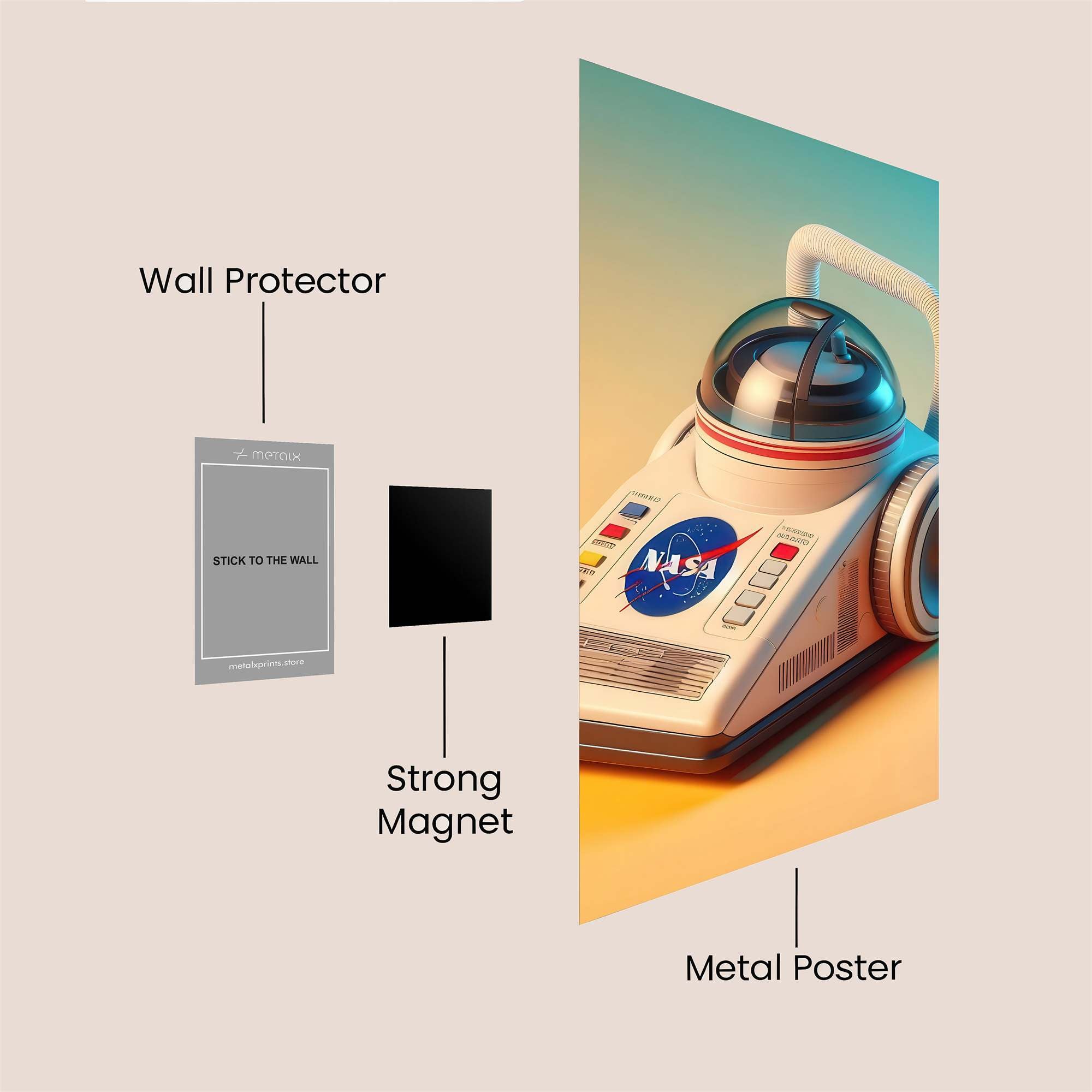 NASA Whimsy Safe Wall Magnetic / M