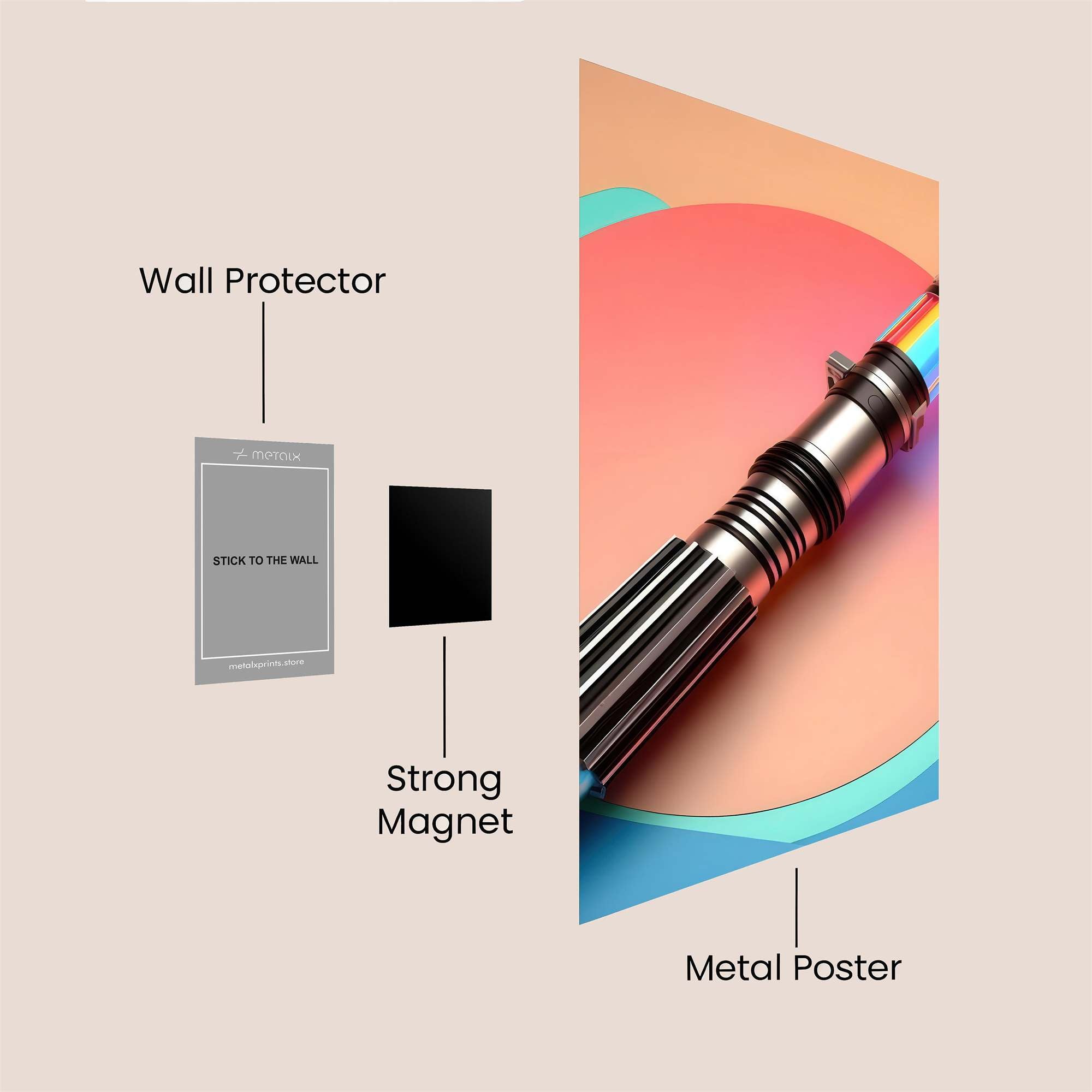 Lightsaber Radiant Safe Wall Magnetic / M