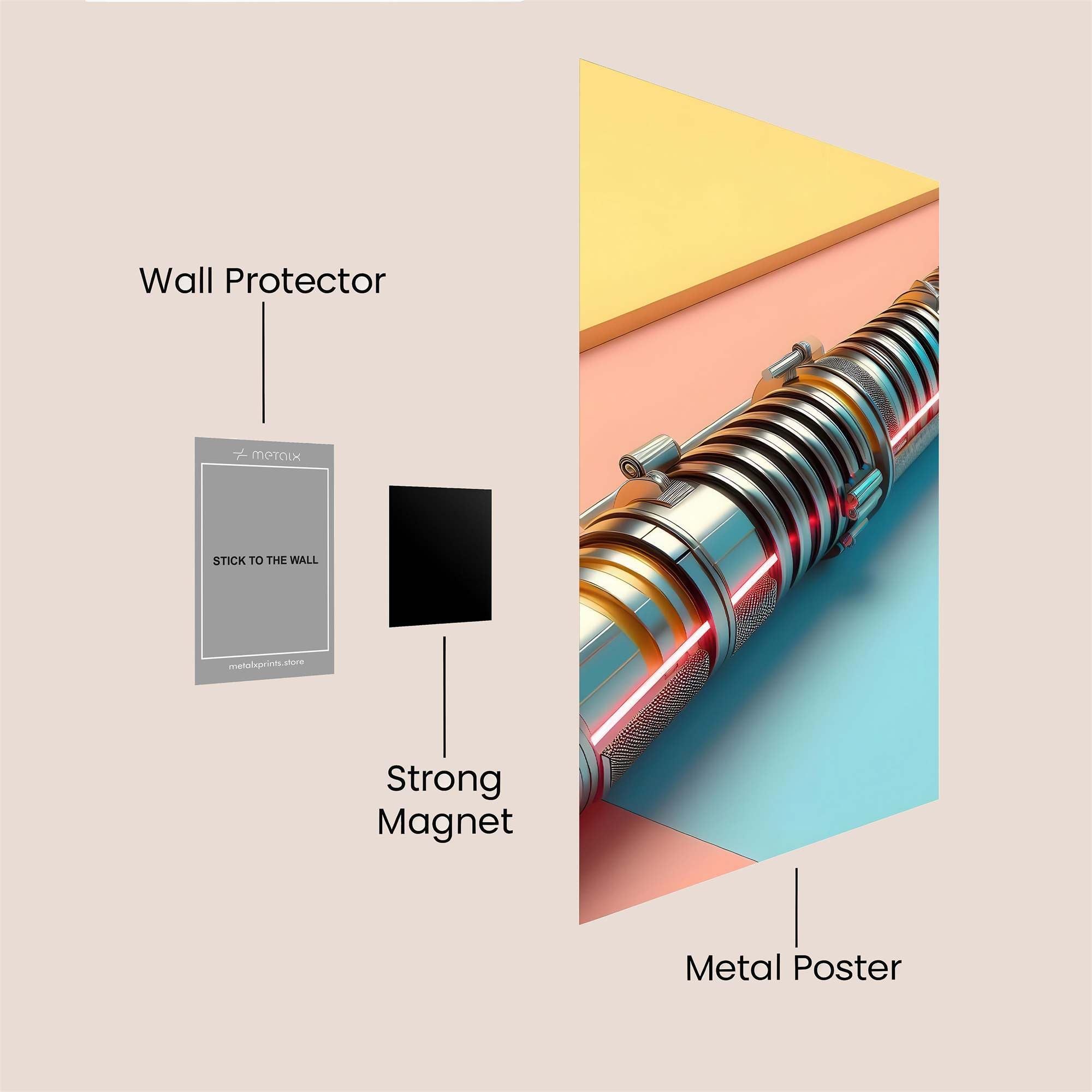 Lightsaber Serenity Safe Wall Magnetic / M