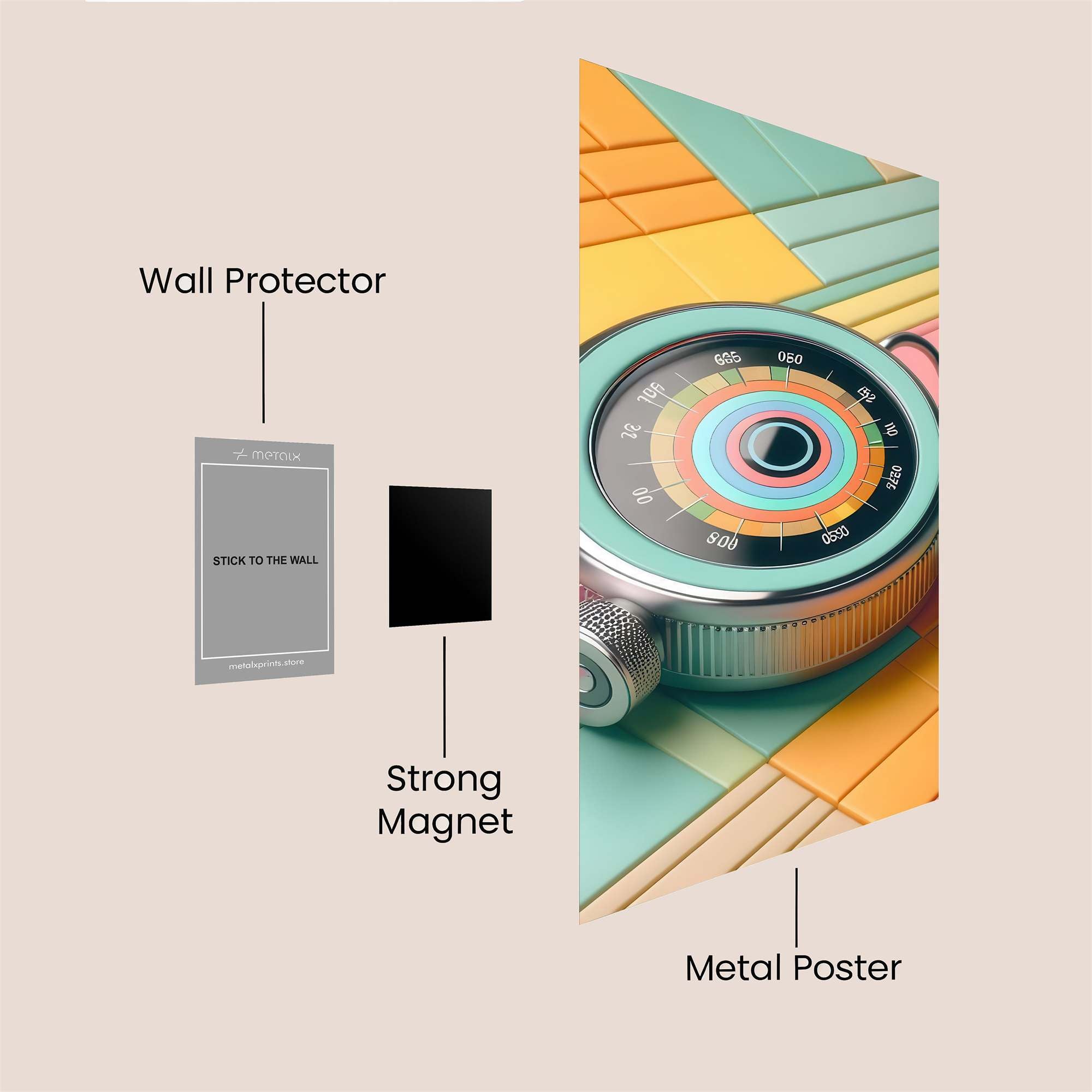 Compass Vibrant Safe Wall Magnetic / M