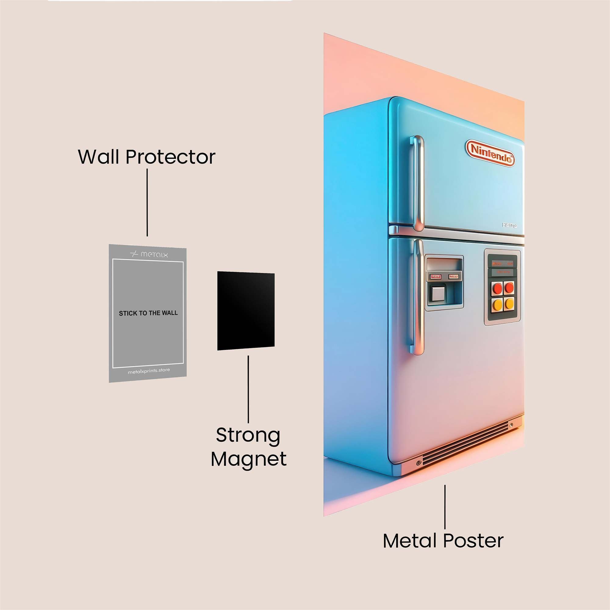 Nintendo Nostalgic Safe Wall Magnetic / M