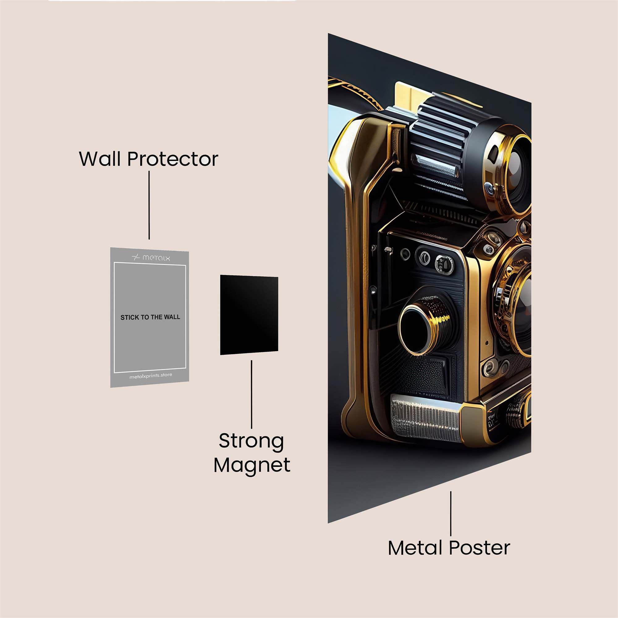 Steampunk Camera Safe Wall Magnetic / M