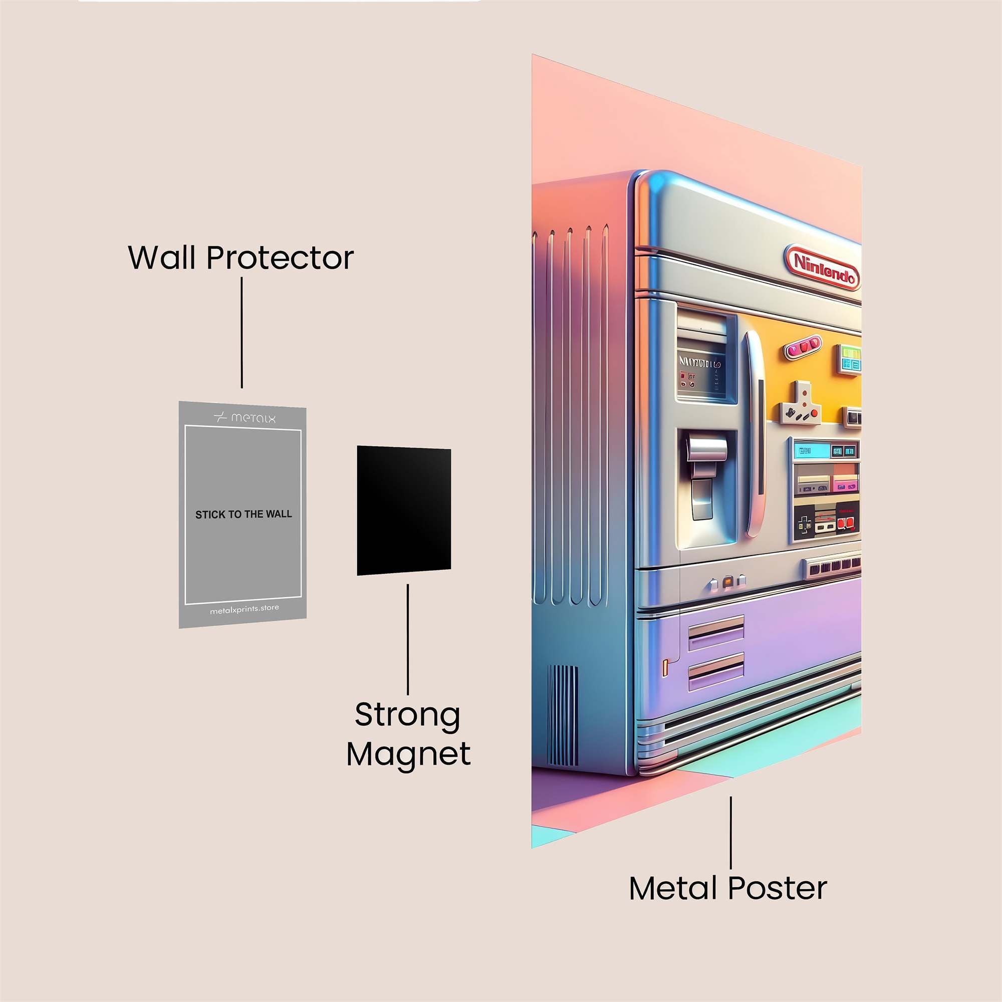 Nintendo Nostalgic Safe Wall Magnetic / M