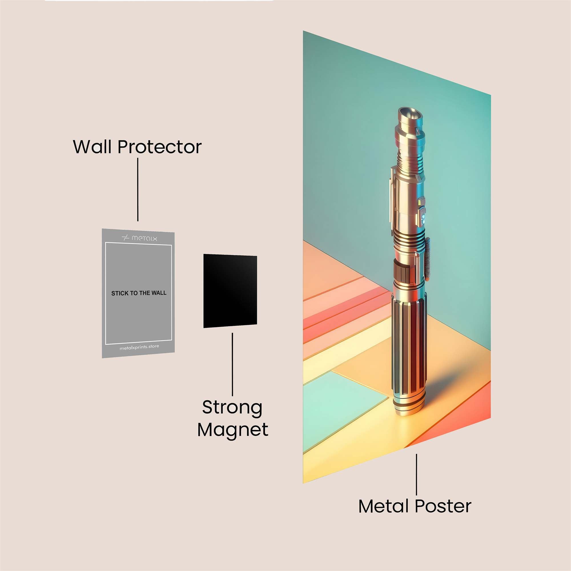 Lightsaber Serene Safe Wall Magnetic / M