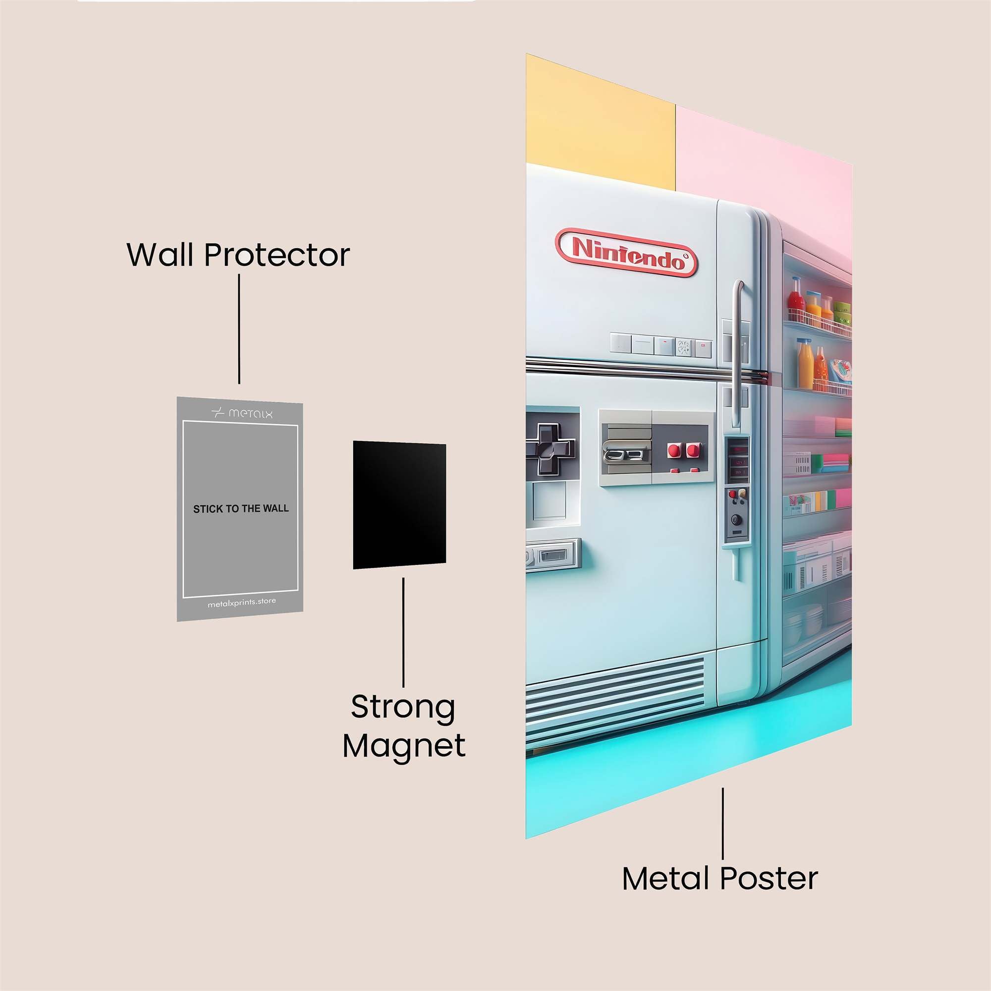 Nintendo Nostalgic Safe Wall Magnetic / M