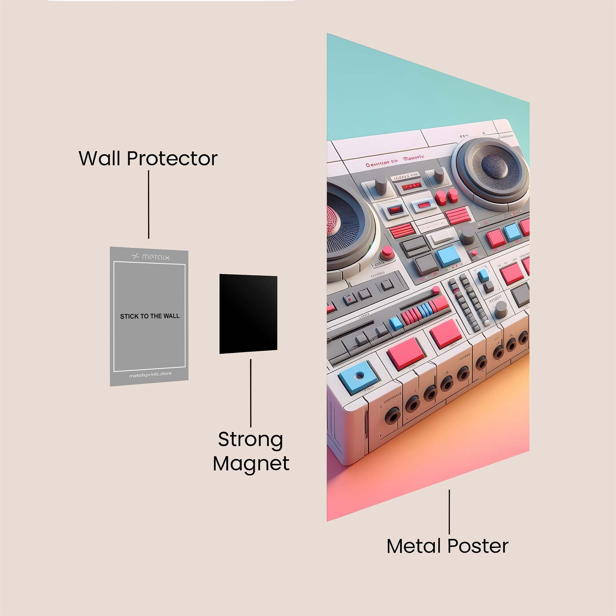 Nintendo Nostalgic Safe Wall Magnetic / M