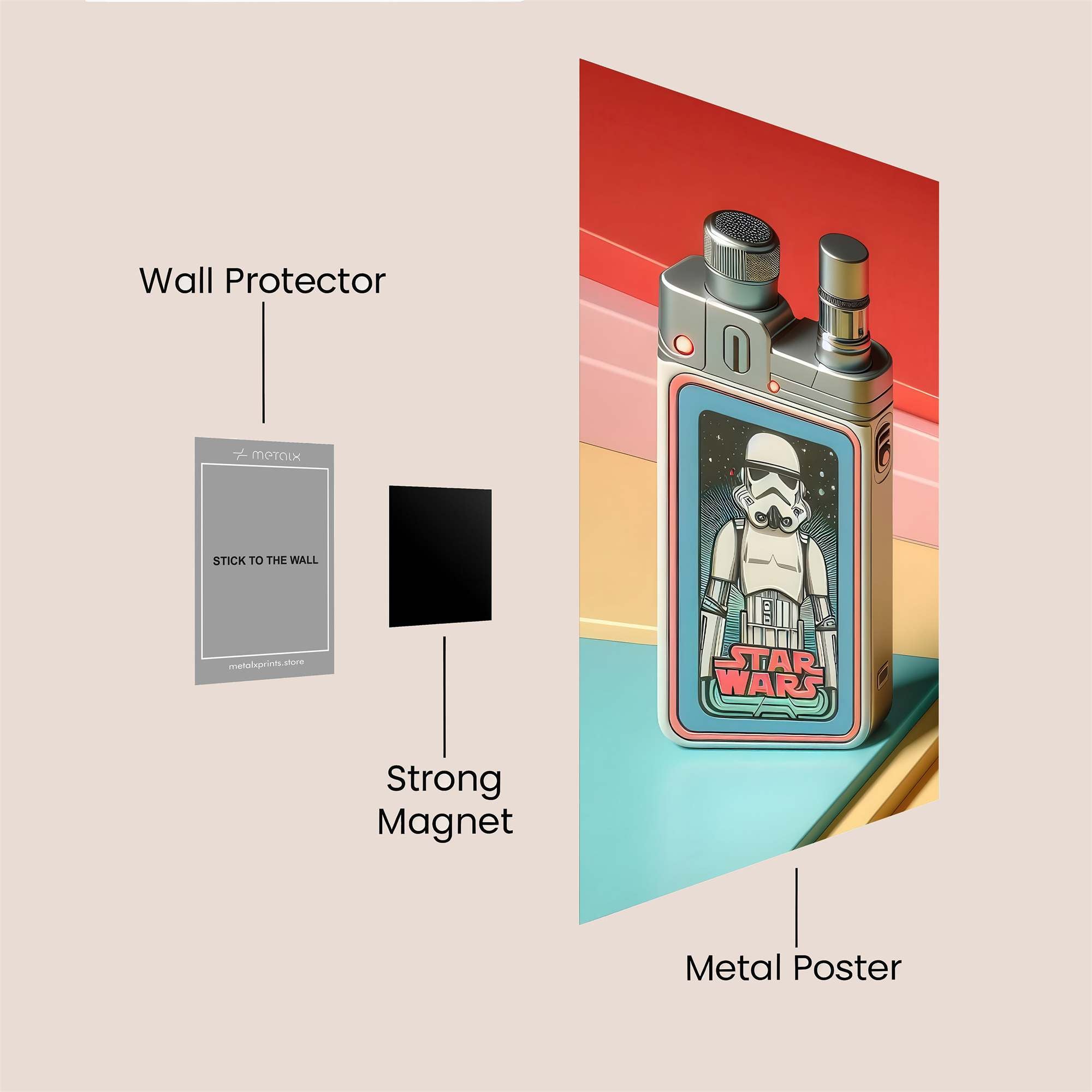 Trooper Retro Safe Wall Magnetic / M